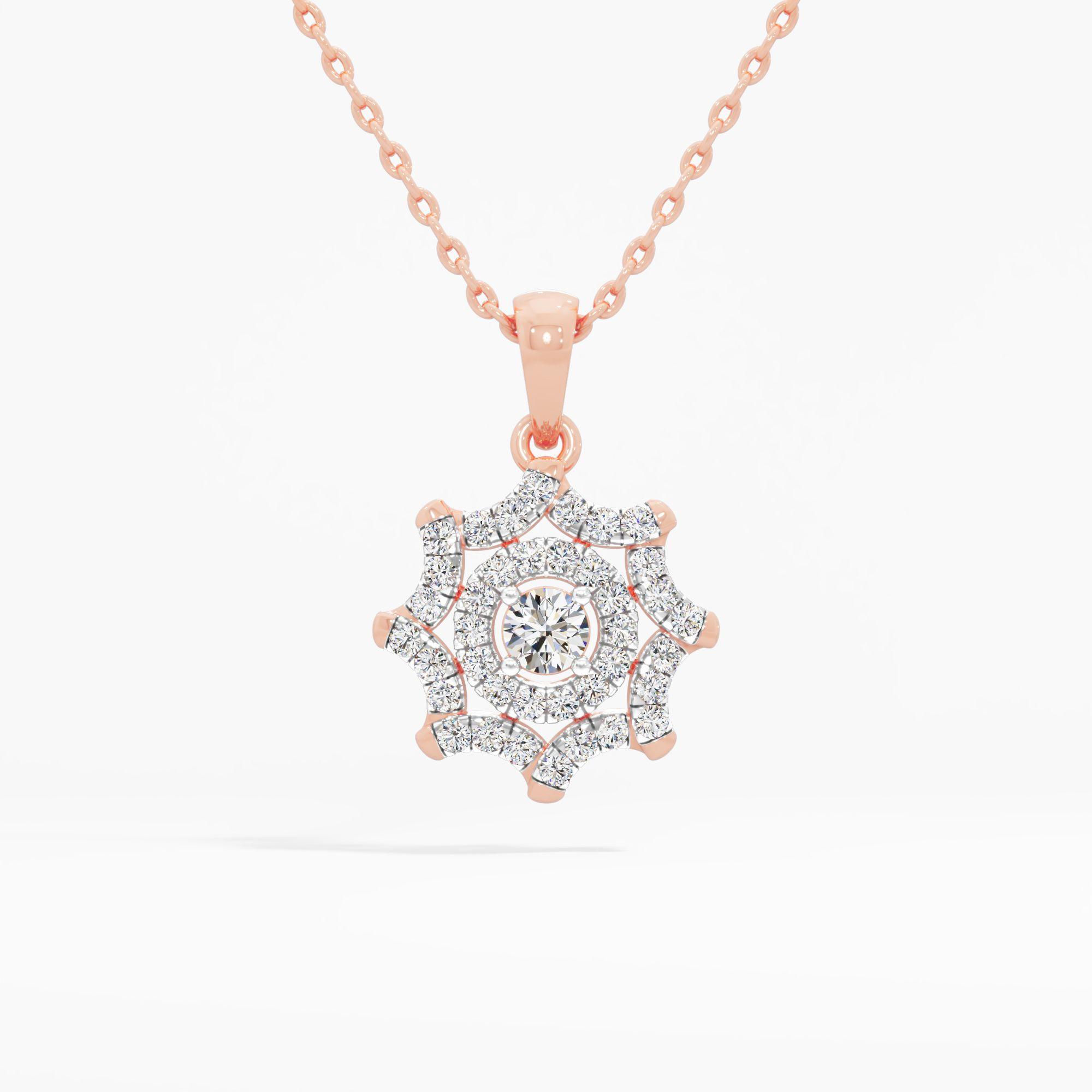 Radiant Zenith Star Halo Pendant