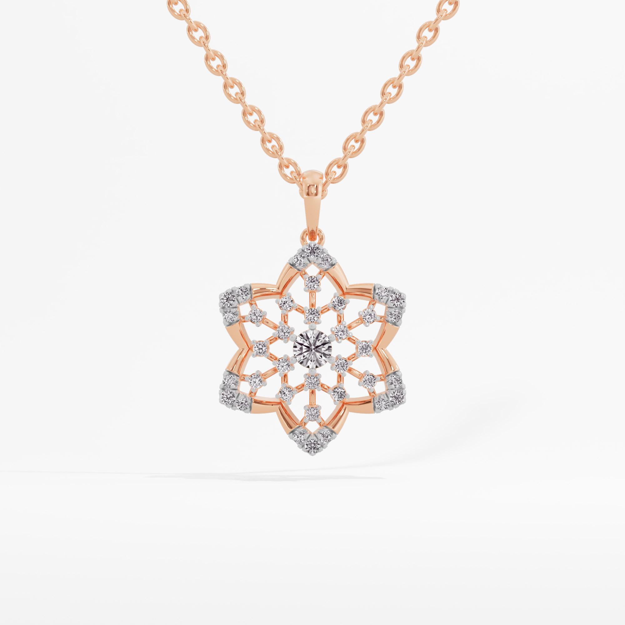 Star Bloom Solitaire Pendant