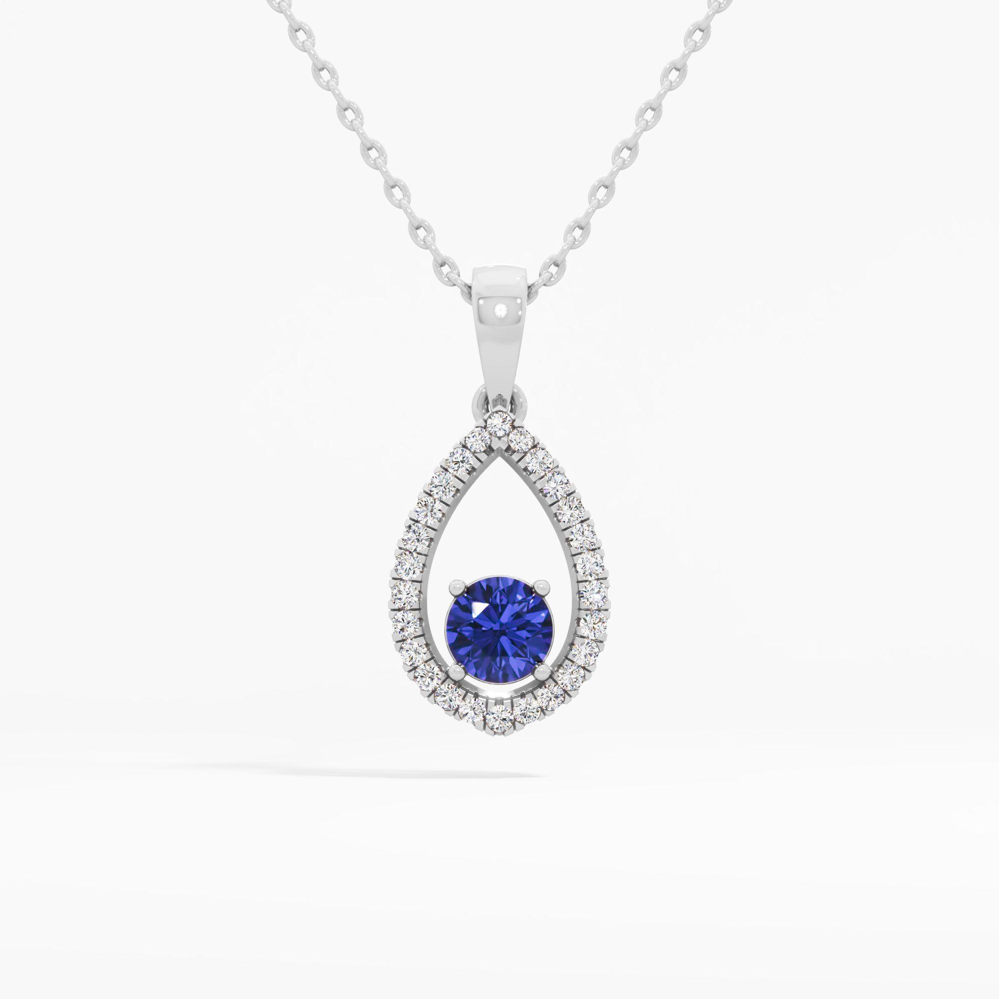 Radiant Sapphire Drop Pendant