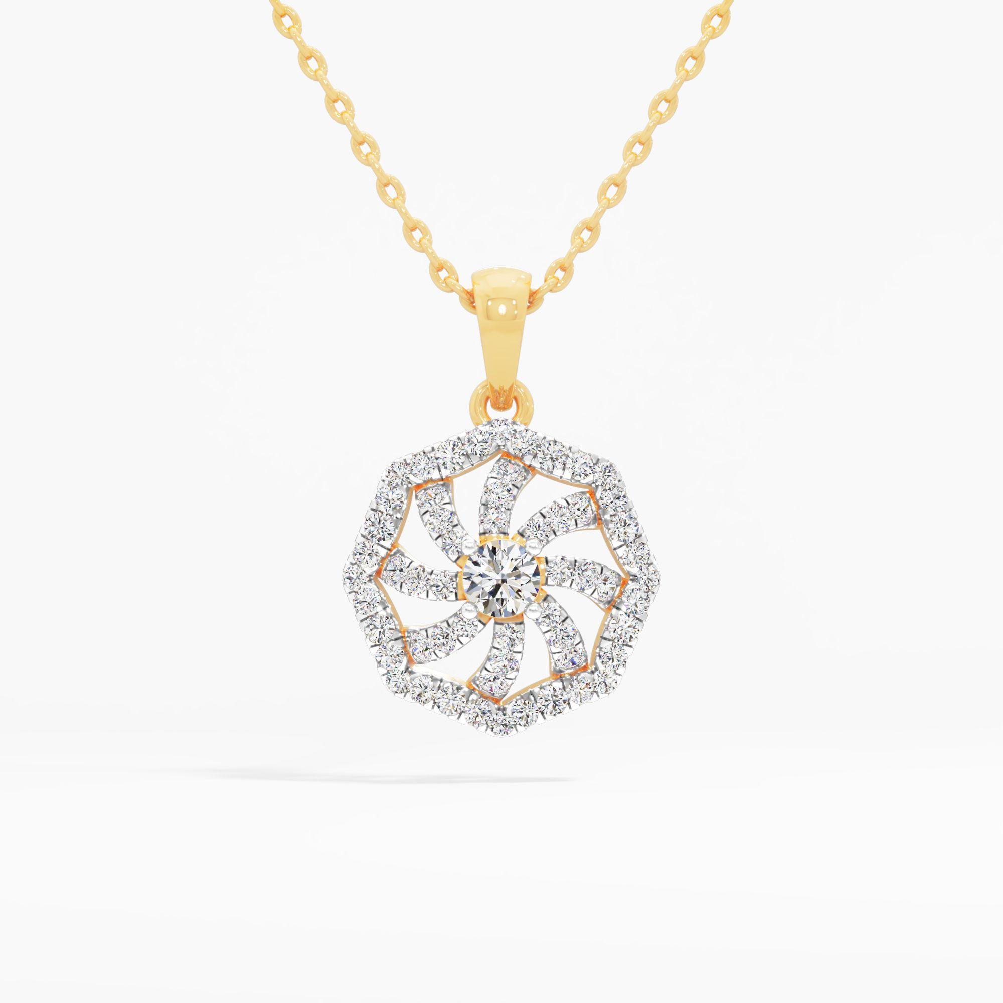 Galaxial Centric Diamond Pendant