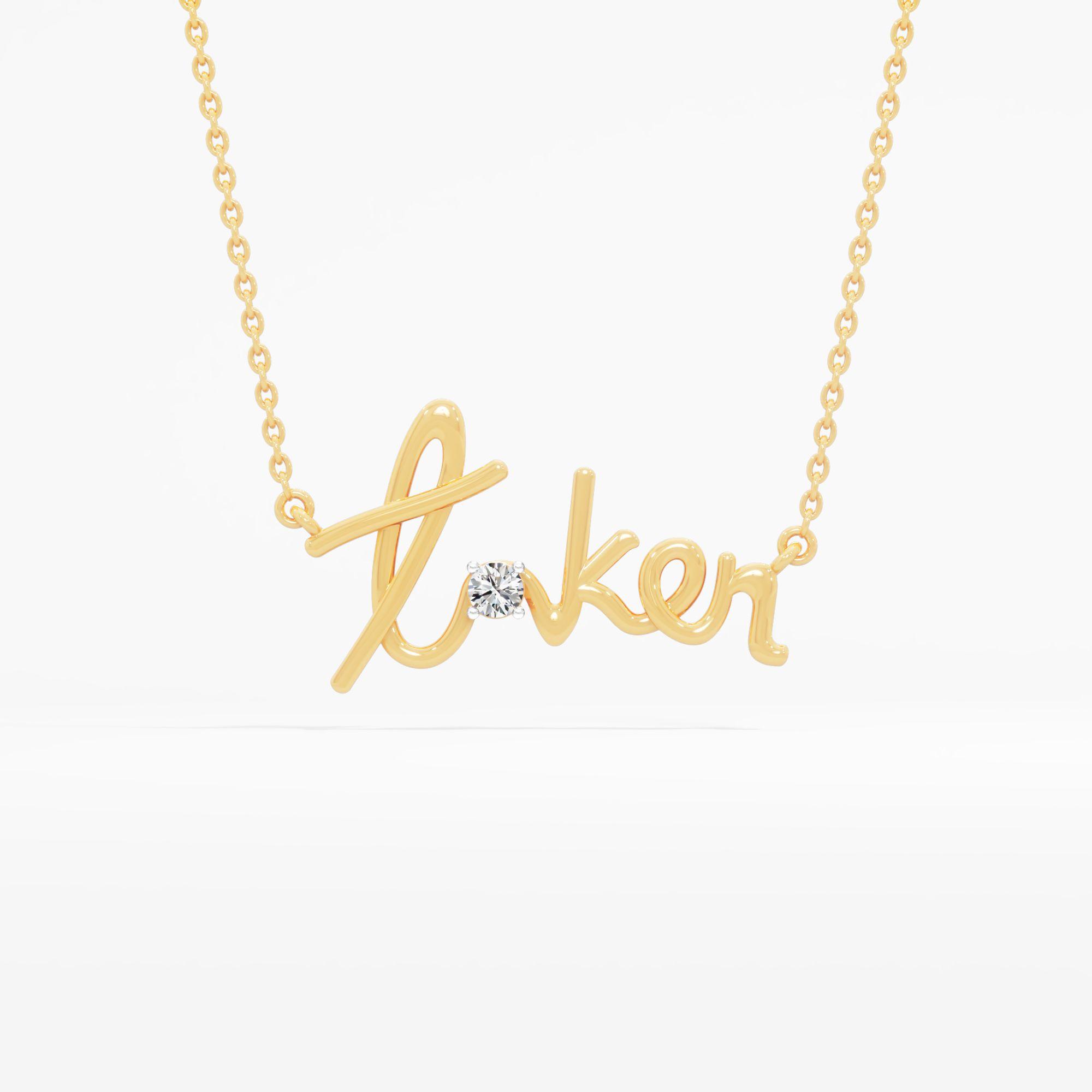 Taken' Solitaire Diamond Pendant