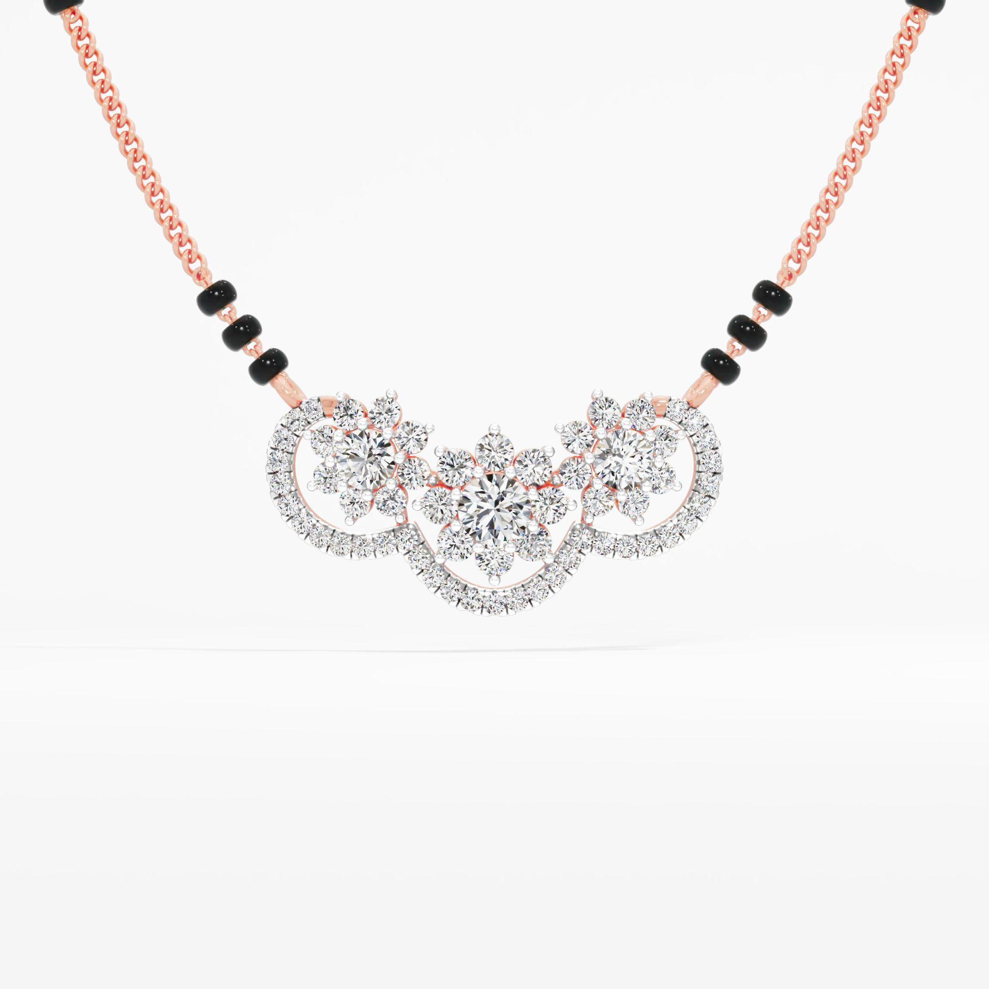 Trinity Bloom Diamond Mangalsutra