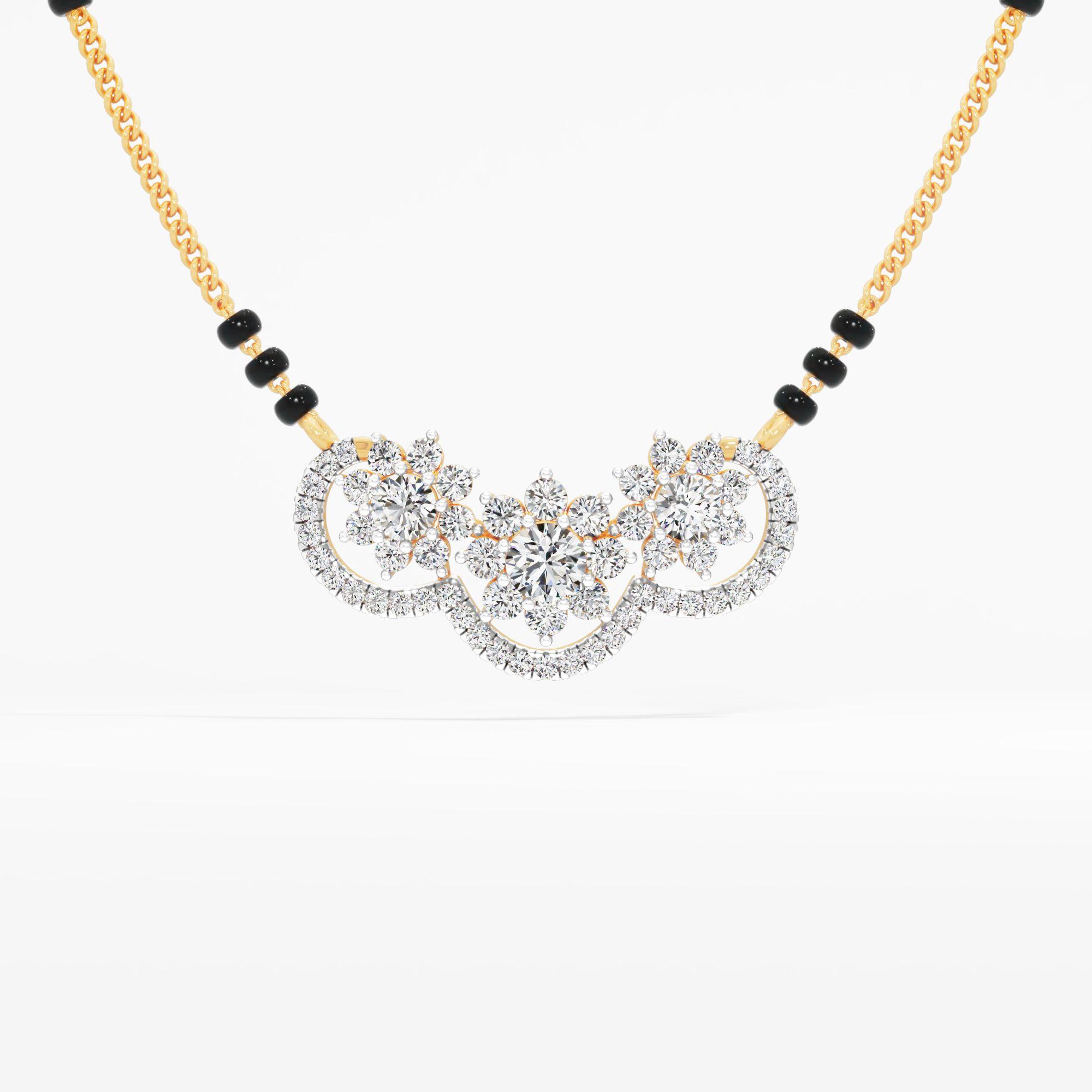 Trinity Bloom Mangalsutra Pendant