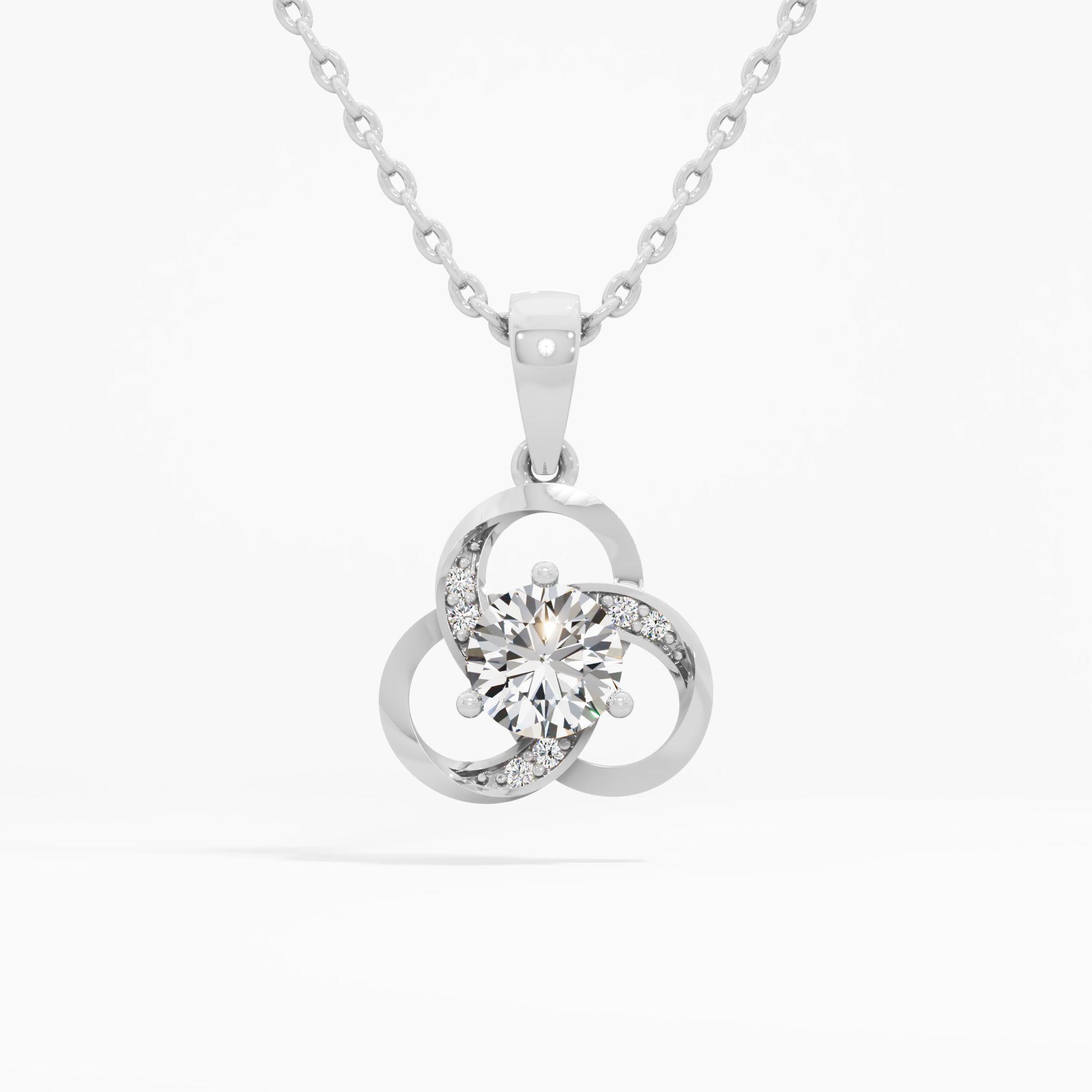 The Trinity Bloom Solitaire Pendant