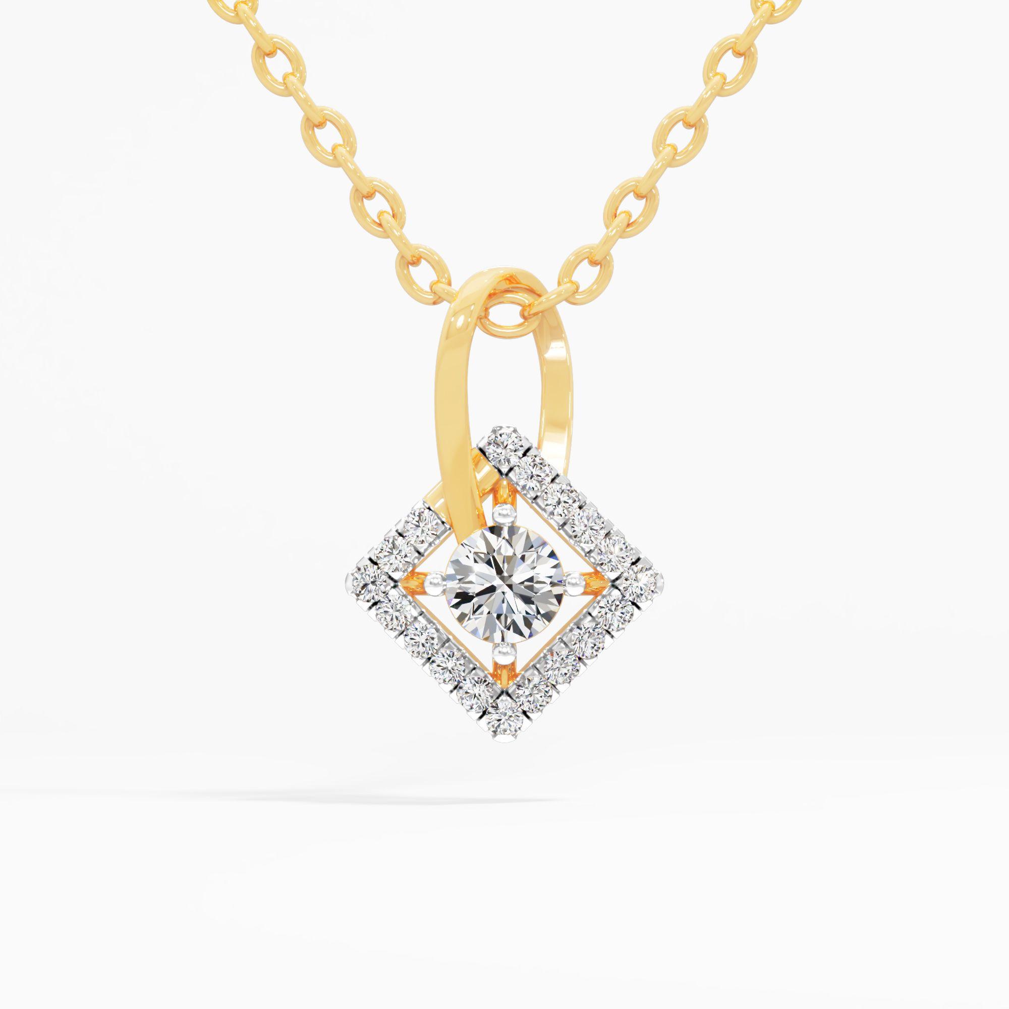 Sculpted Eternity Diamond Pendant