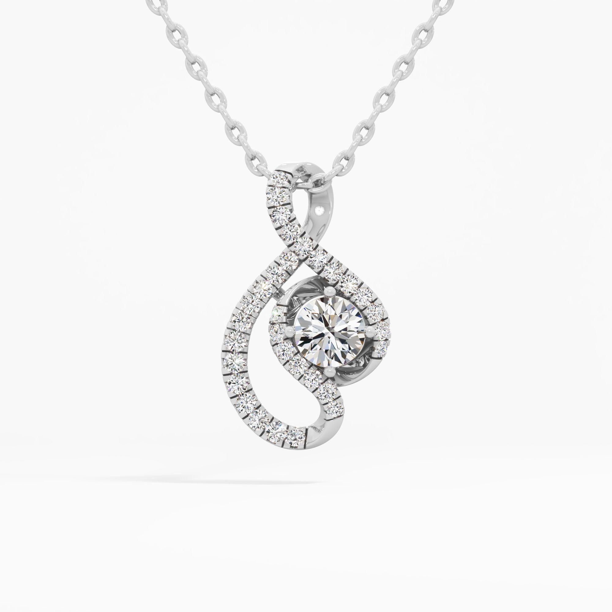 Infinity Swirl Diamond Pendant