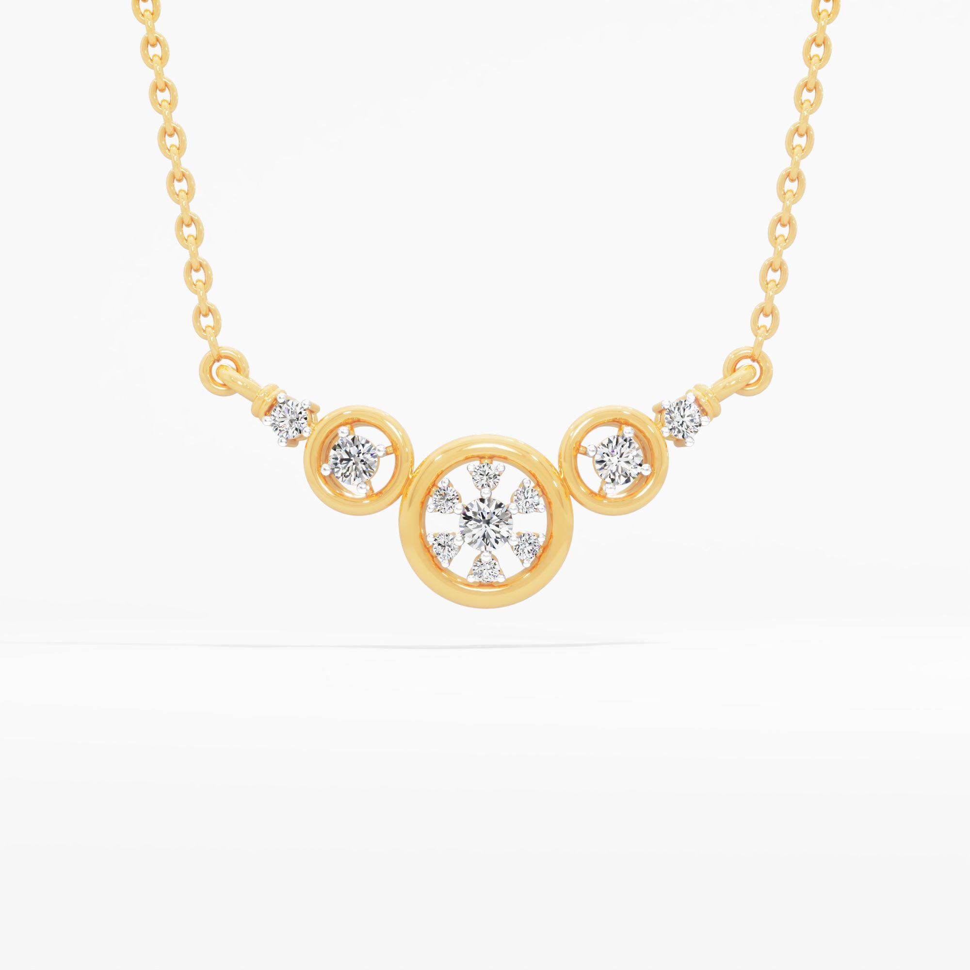 Floral Bloom Trio Circle Pendant