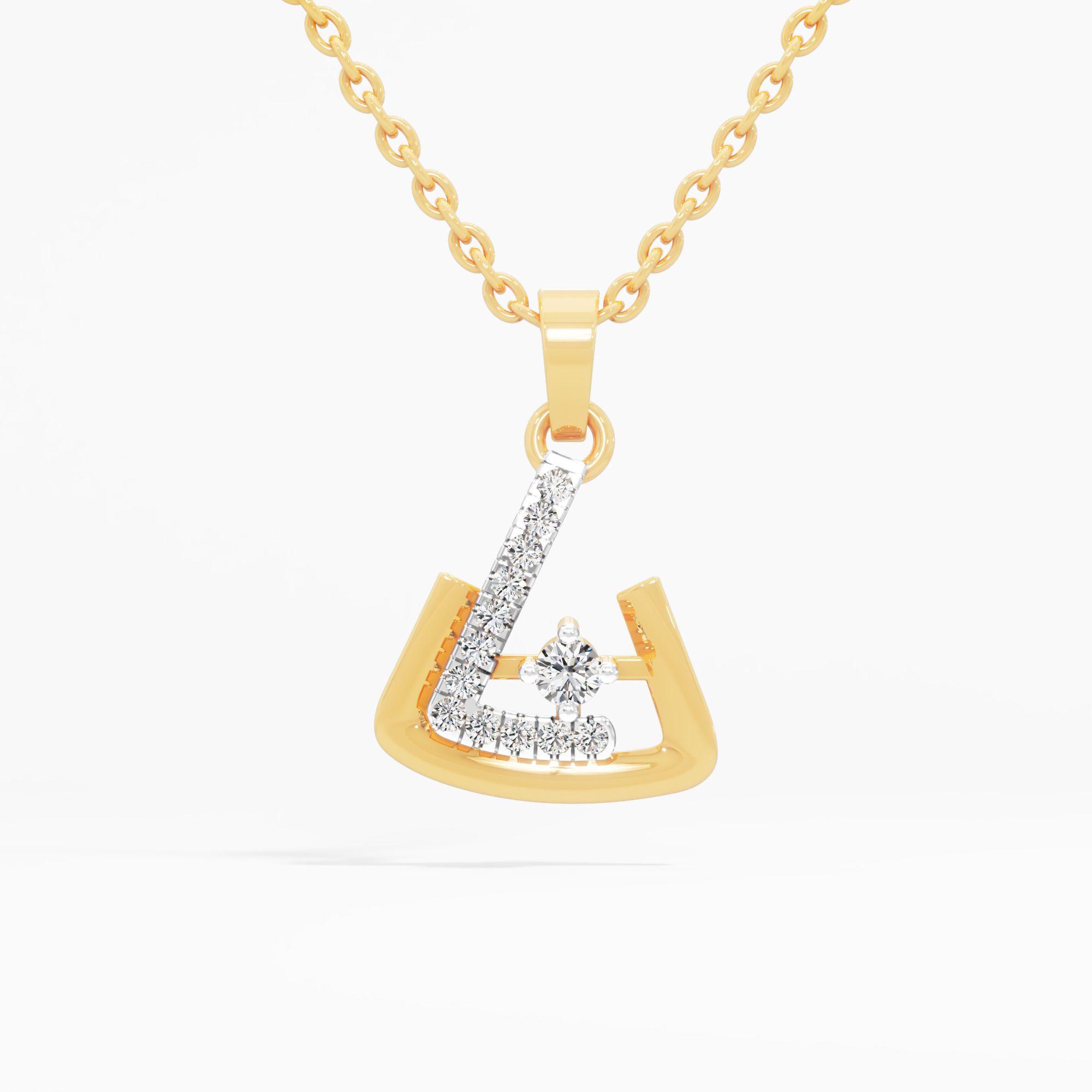 Asymmetric Arch Solitaire Pendant