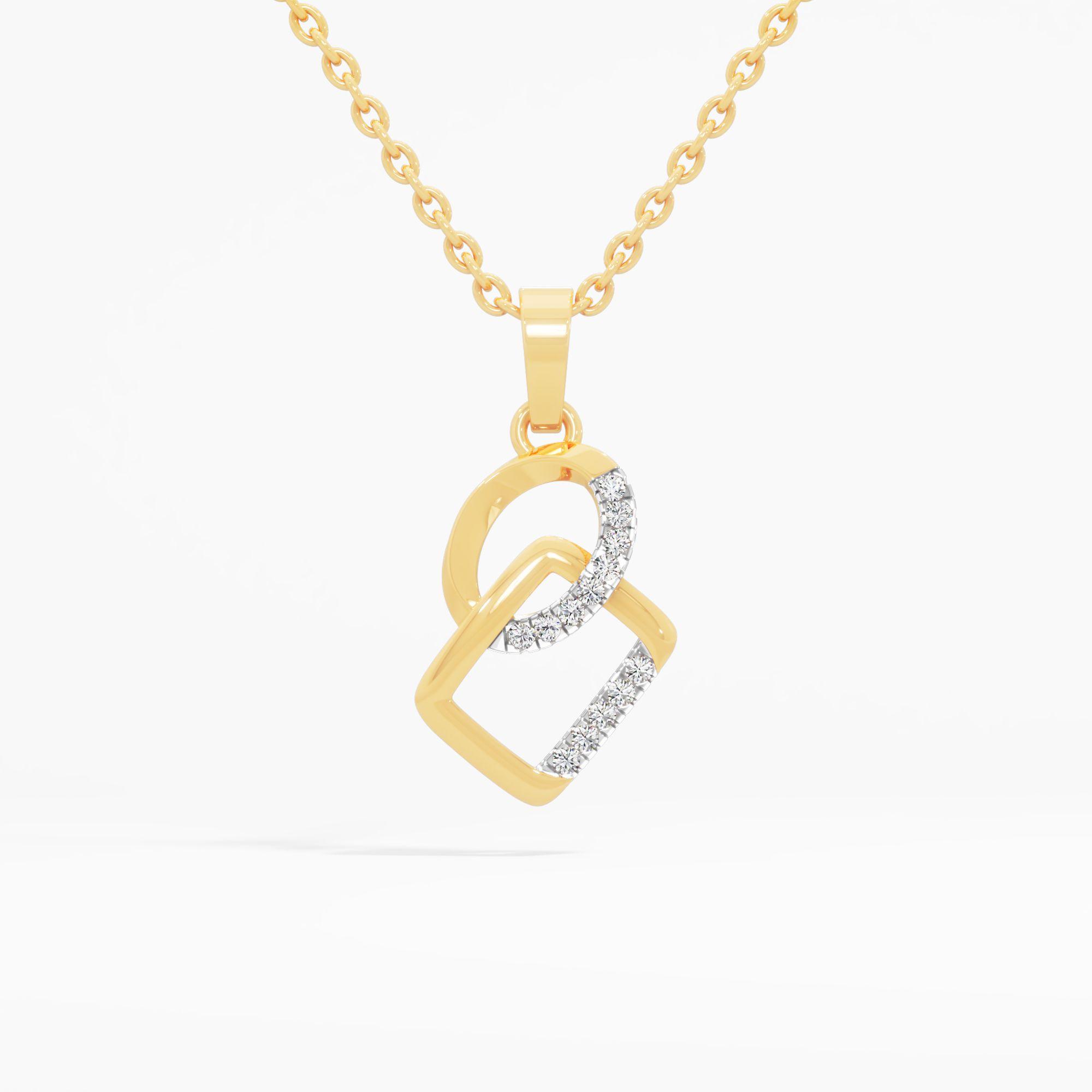 Curved Square Link Pendant