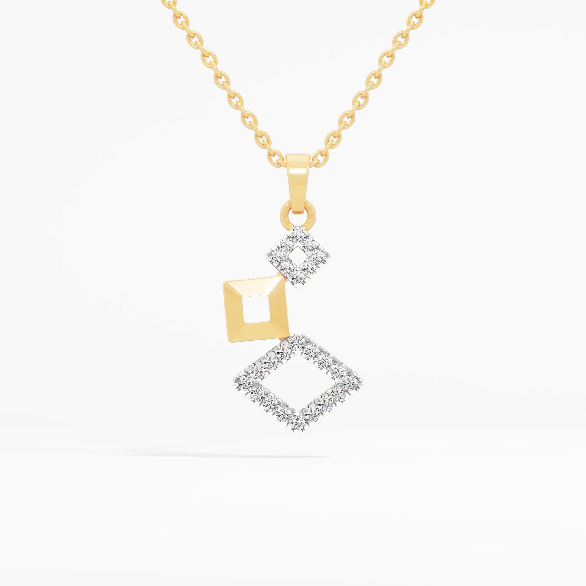 Art Deco Square Cascade Pendant