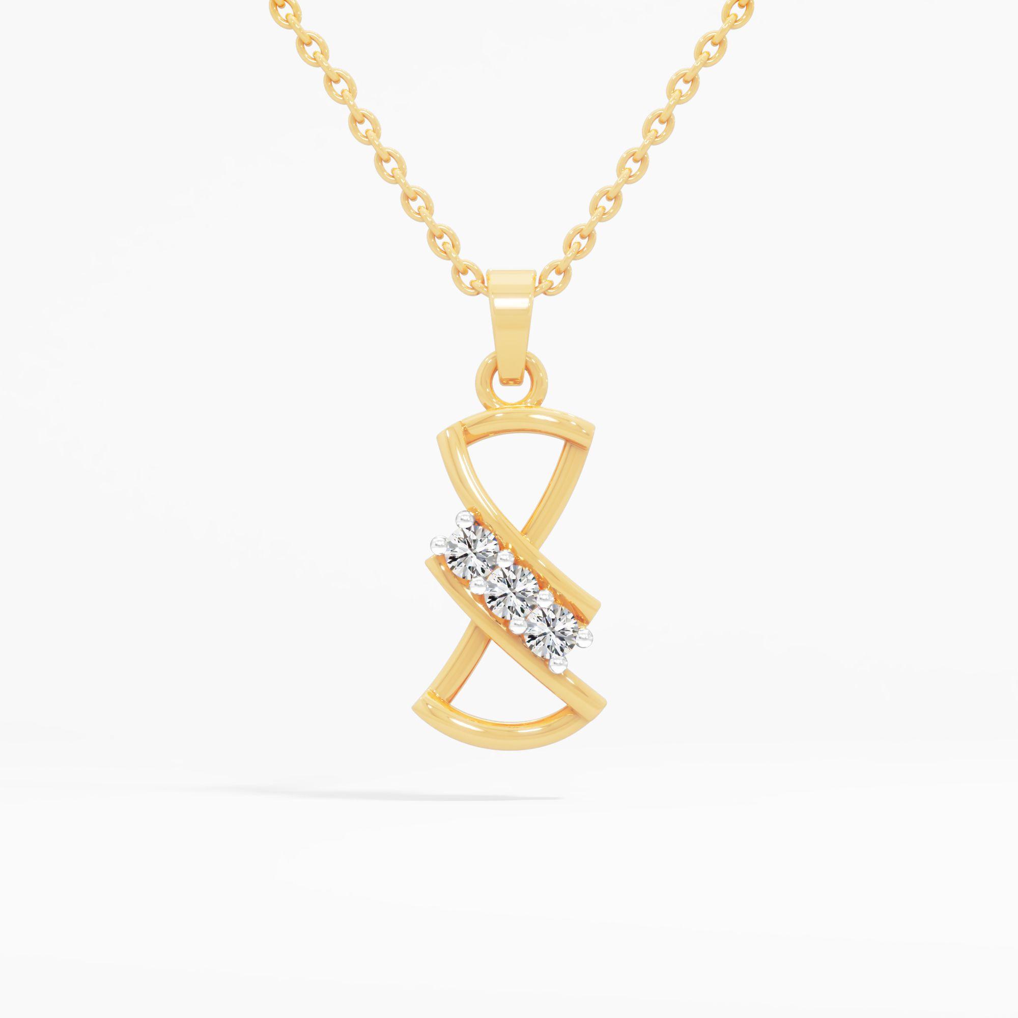 Infinity Twist Diamond Pendant