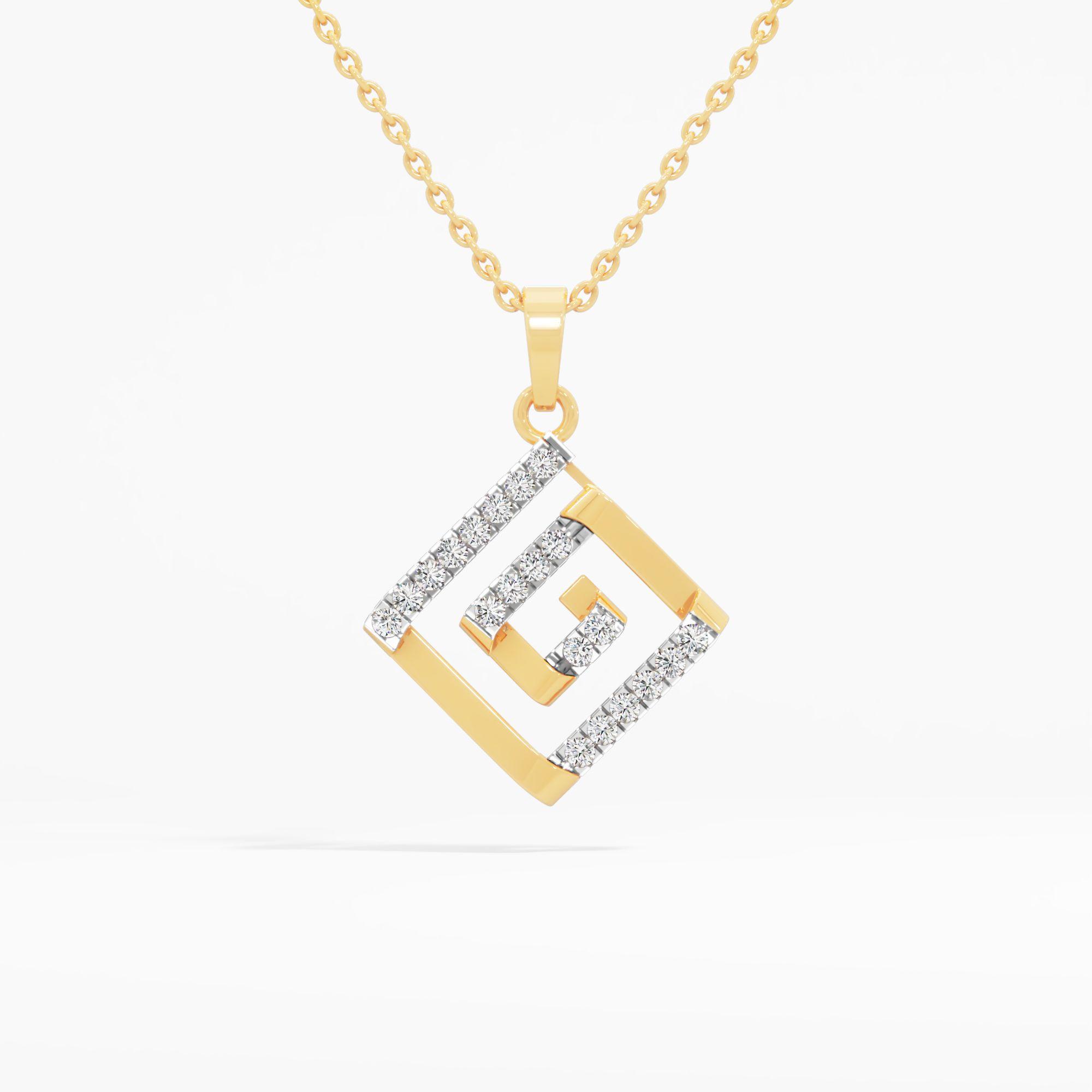 Twisted Maze Diamond Pendant