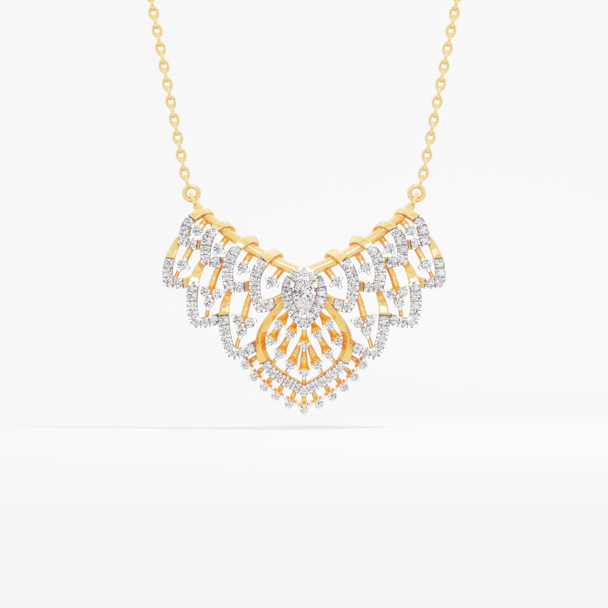 Scattered Peacock Feather Pendant