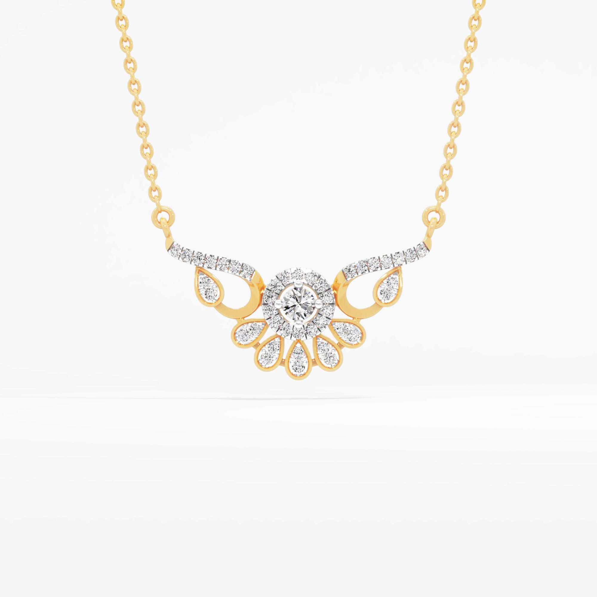 Petal Crest Diamond Pendant