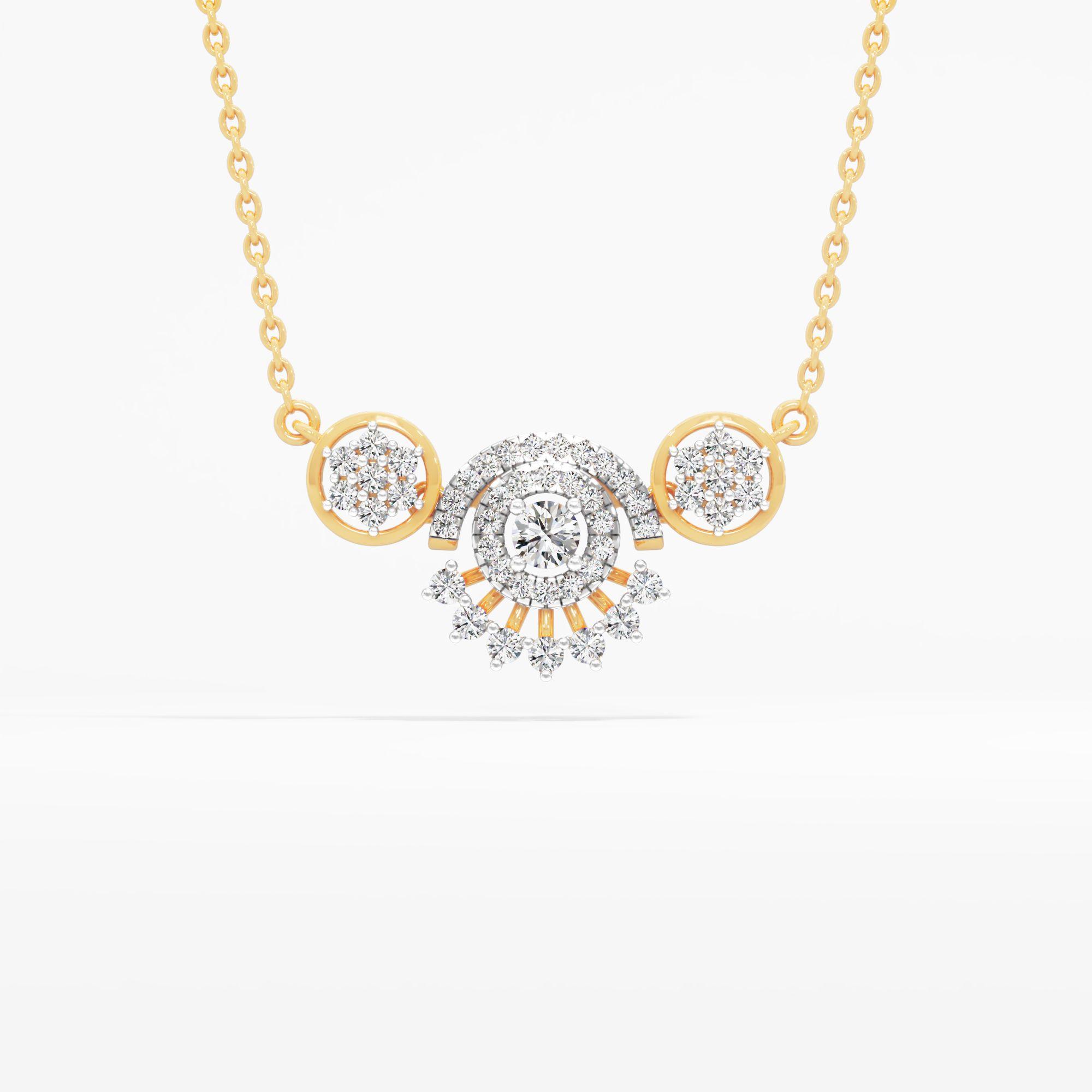 Trio Cluster Diamond Pendant