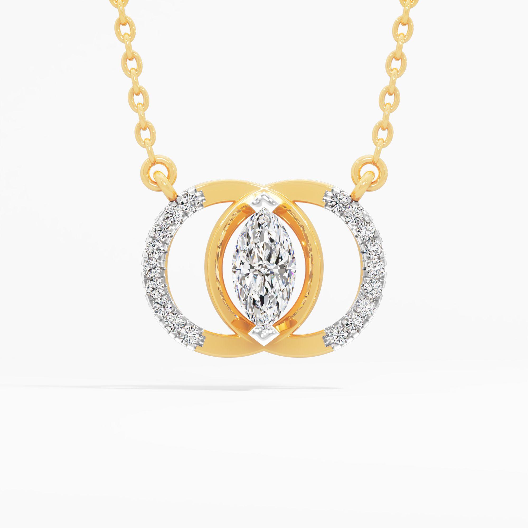 Interlocking Circle Solitaire Pendant