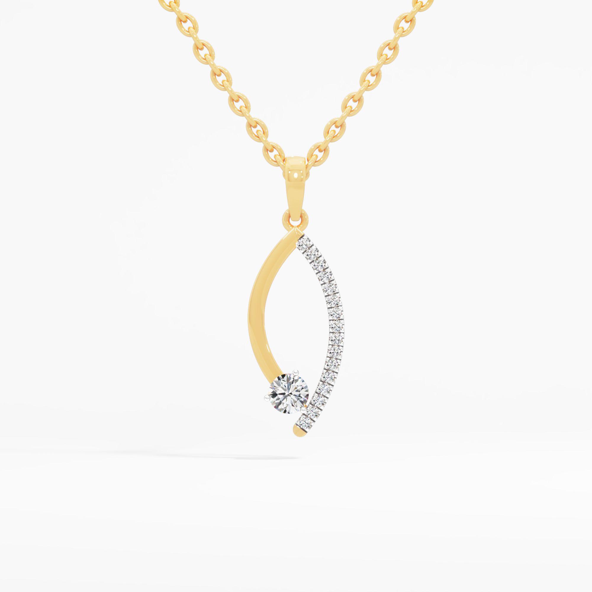 Marquise Shaped Solitaire Pendant