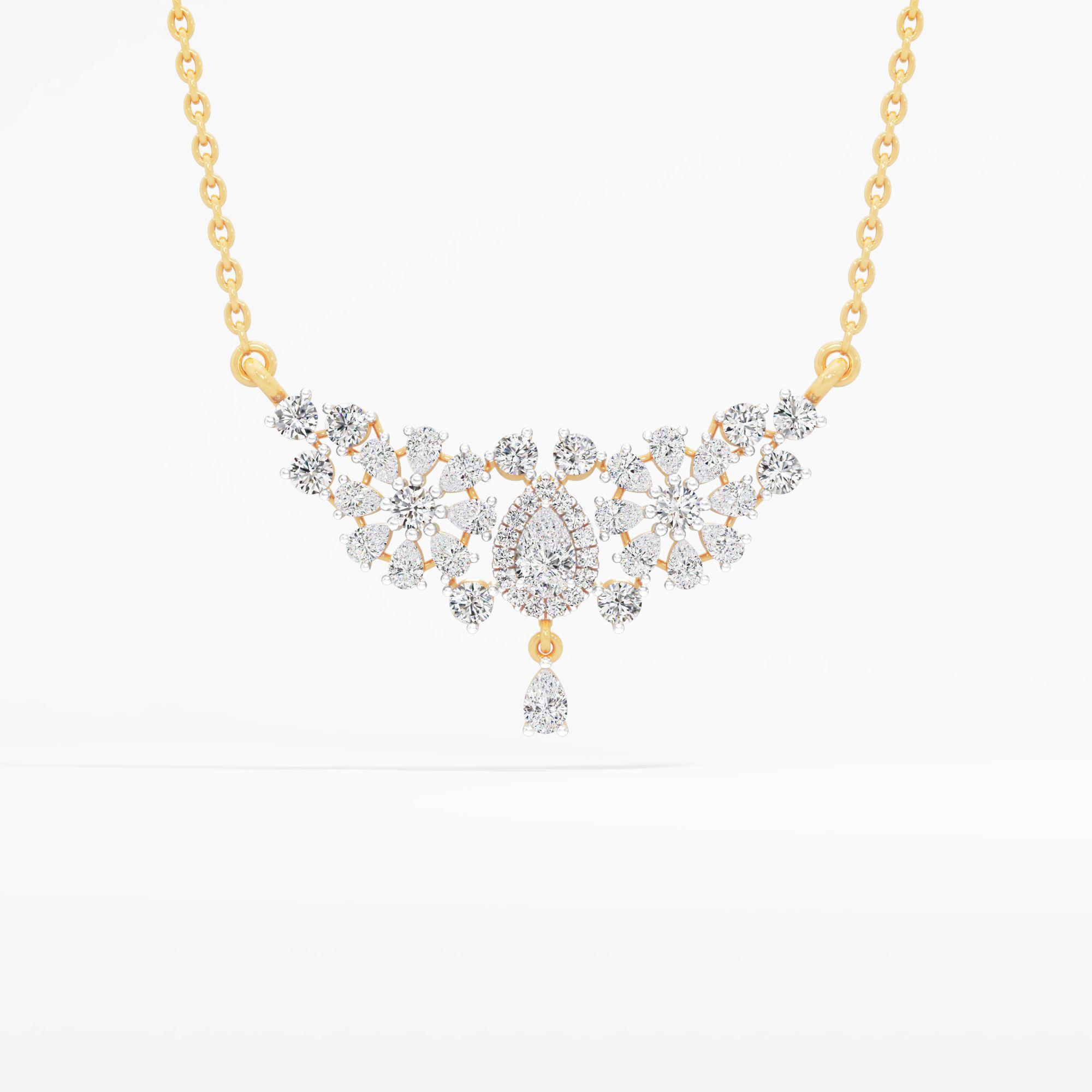 Floral Cluster Pear Drop Pendant