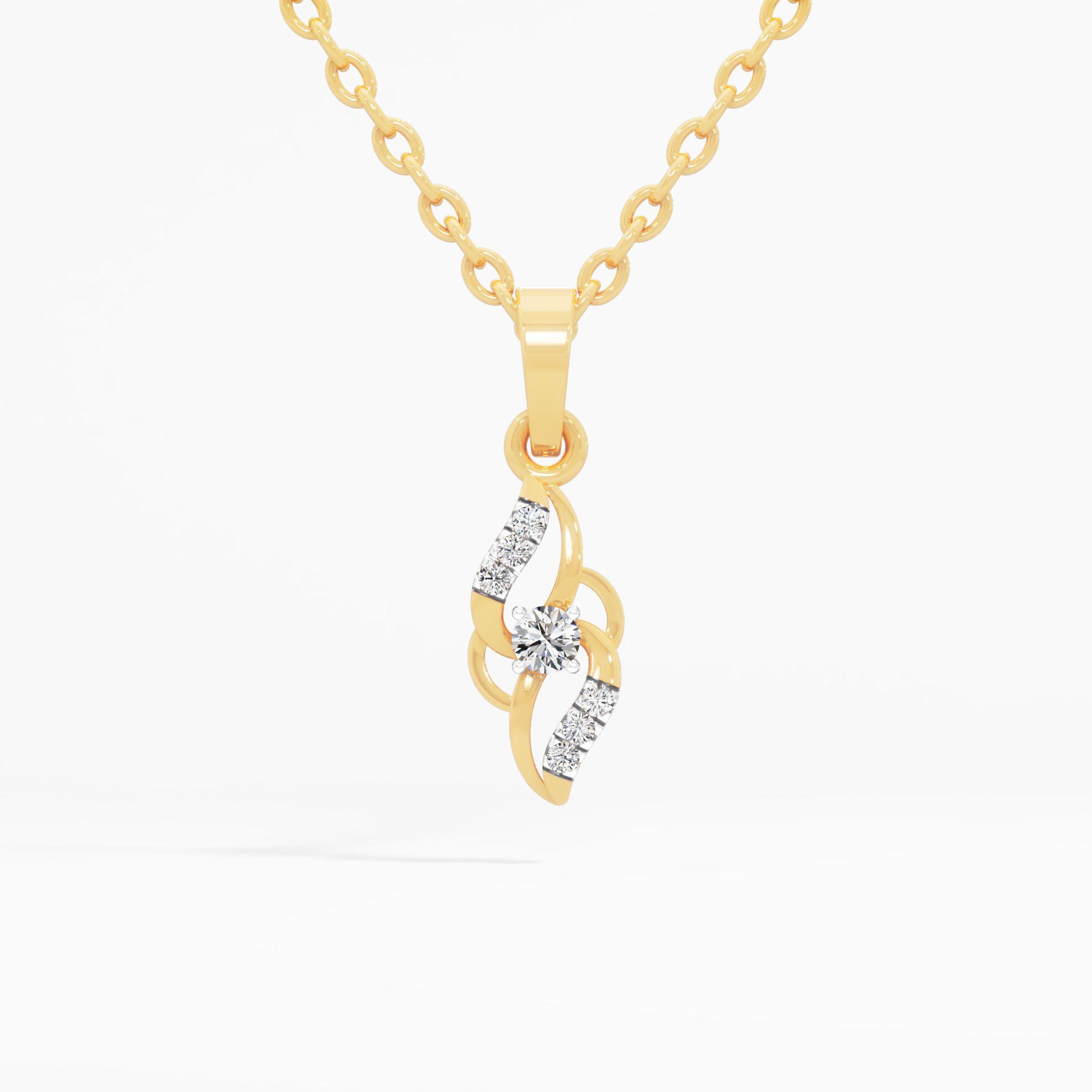 Marquise Swirl Solitaire Pendant