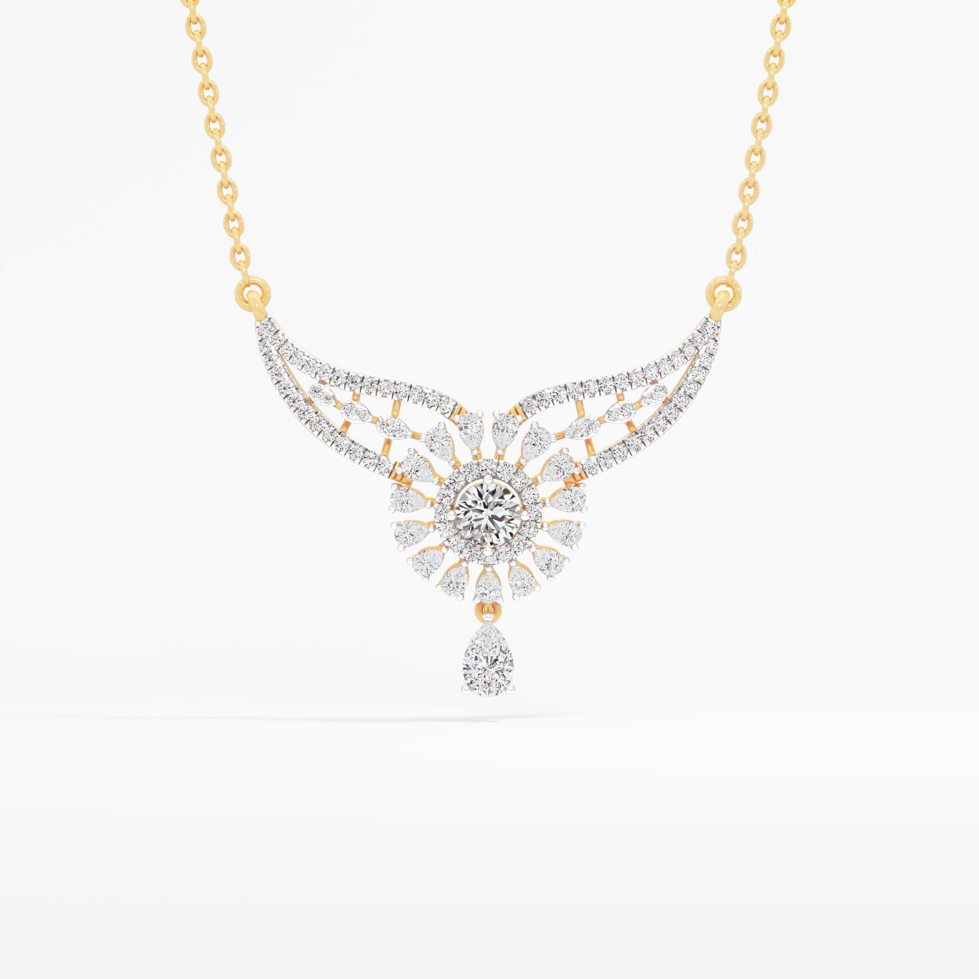 Radiant Bloom Solitaire Pendant
