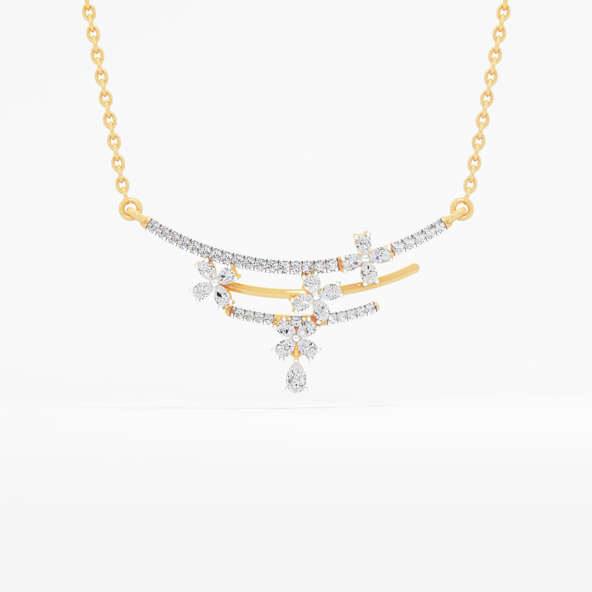Cascading Floral Diamond Pendant