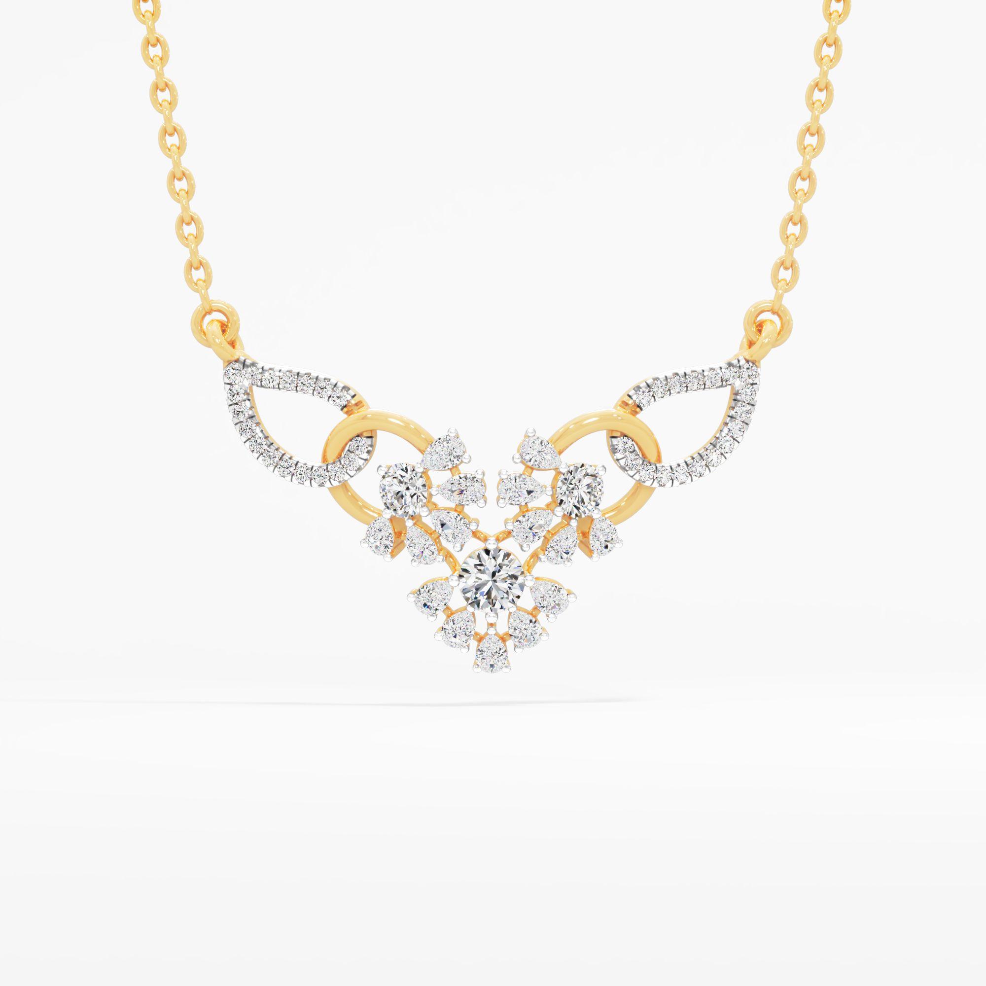 Floral Charm Solitaire Pendant