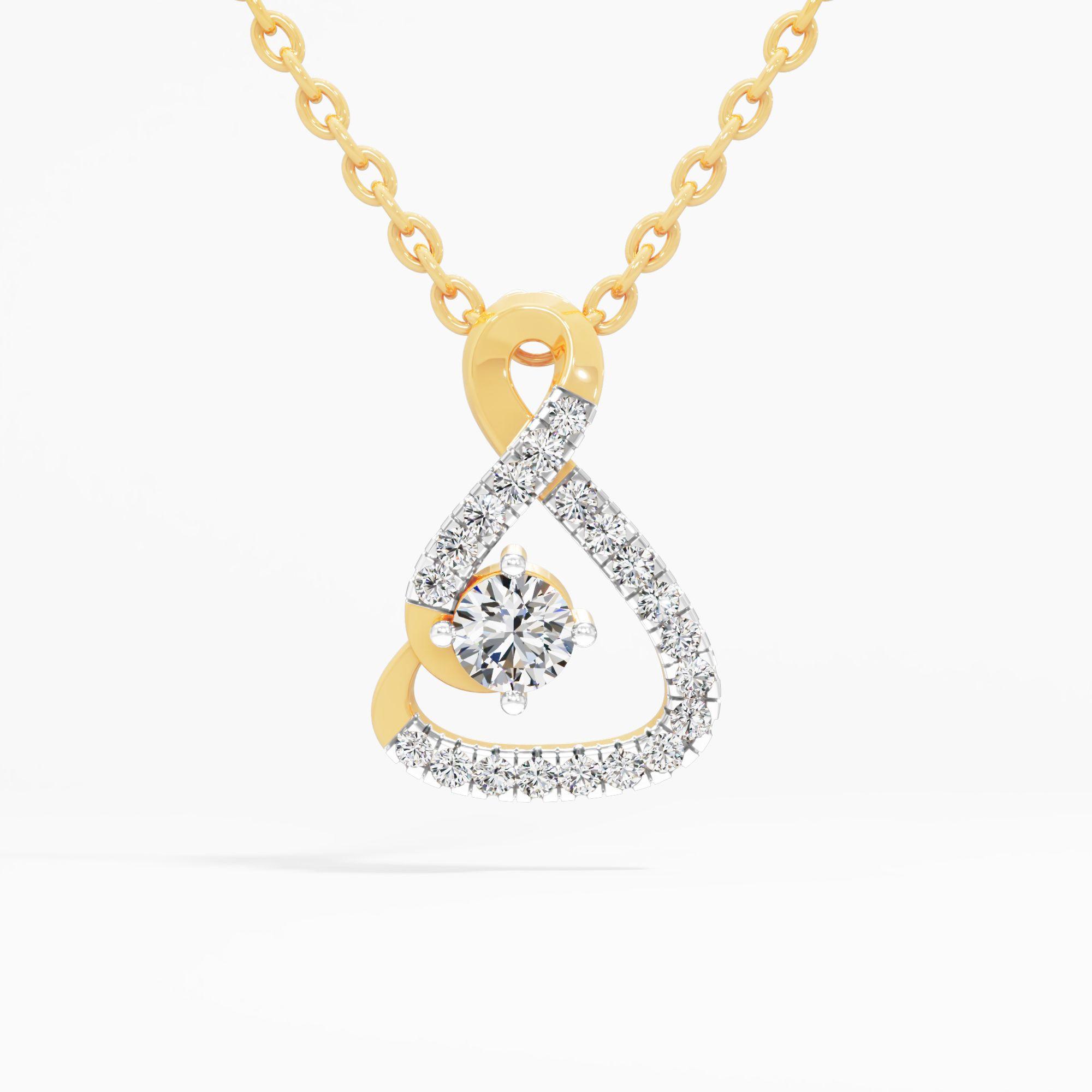 Infinity Twist Solitaire Pendant