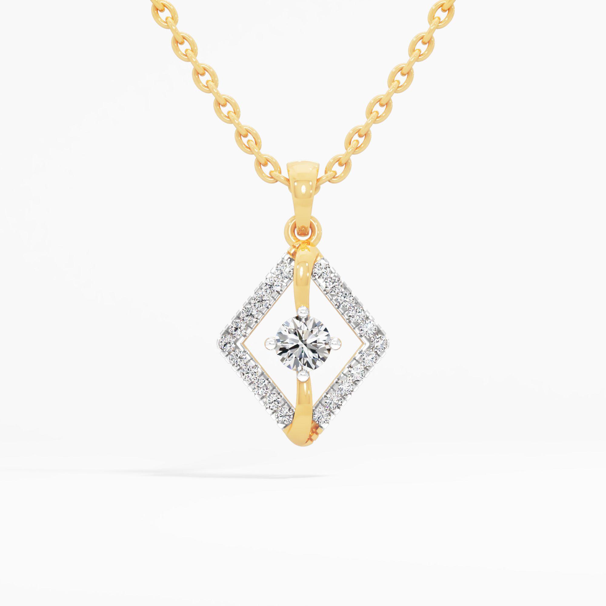 Prism Charm Solitaire Pendant