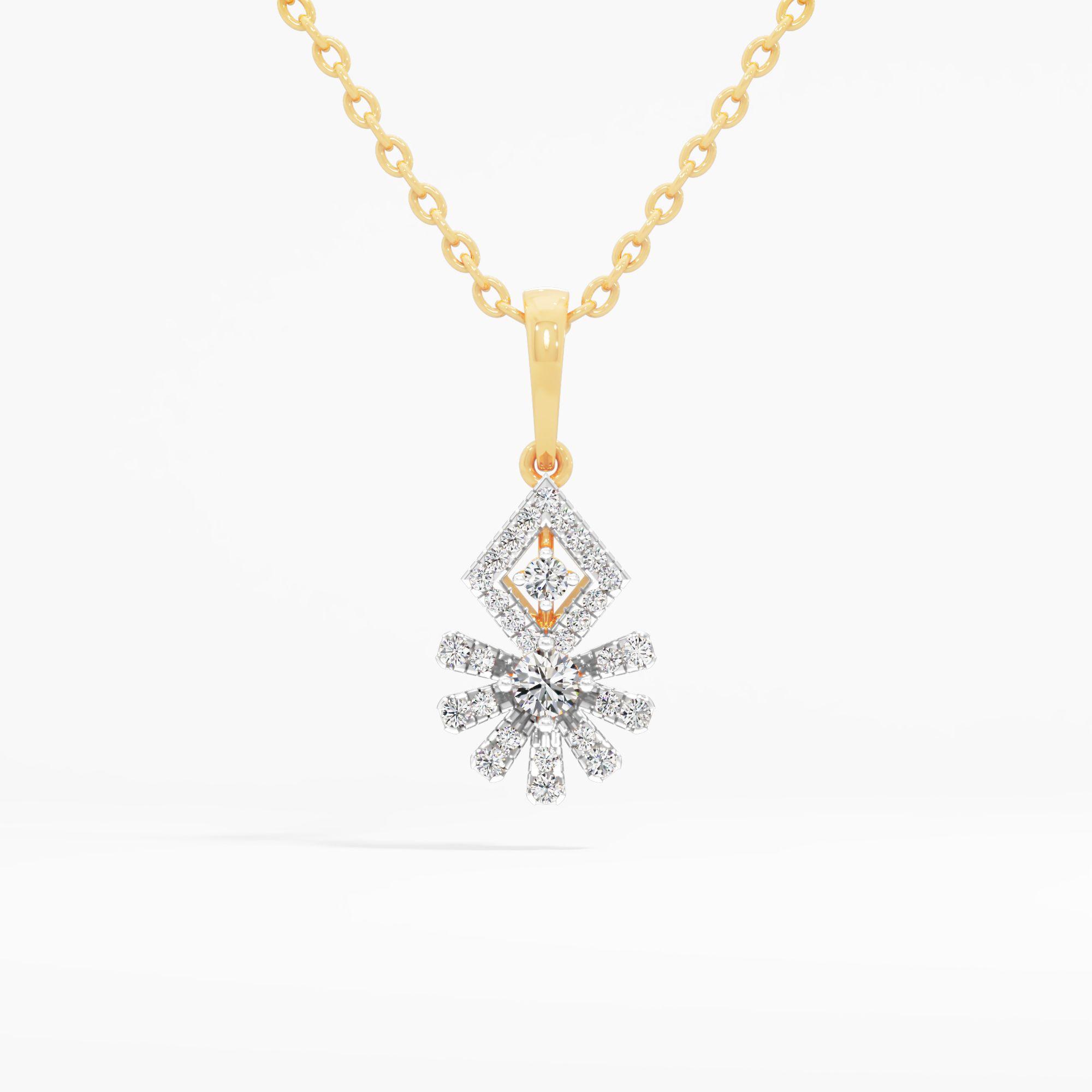 Radiant Mosaic Solitaire Pendant