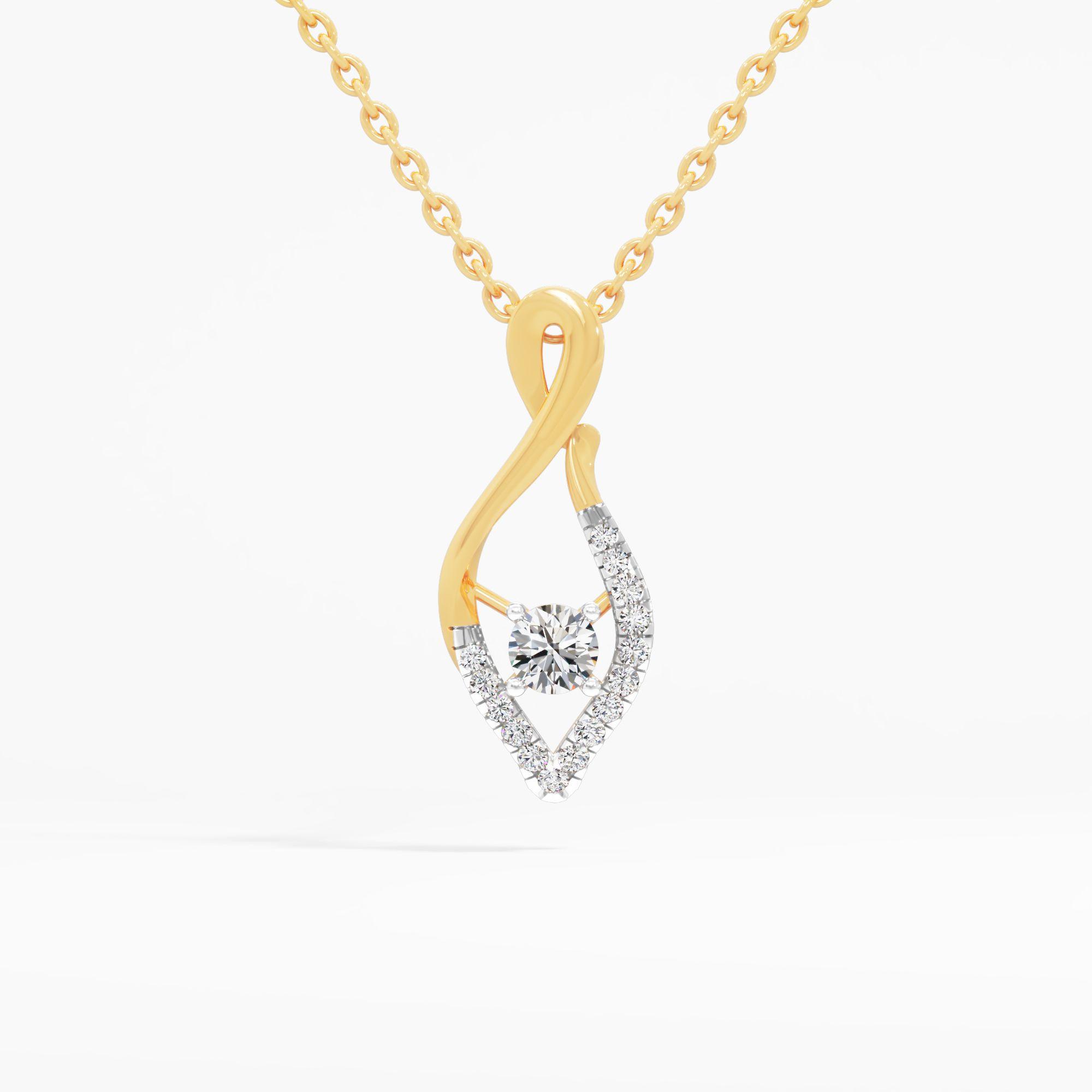 Graceful Entwine Solitaire Pendant