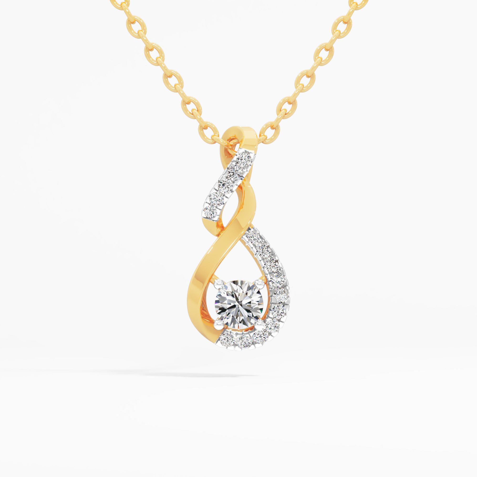 Twisted Infinity Diamond Pendant