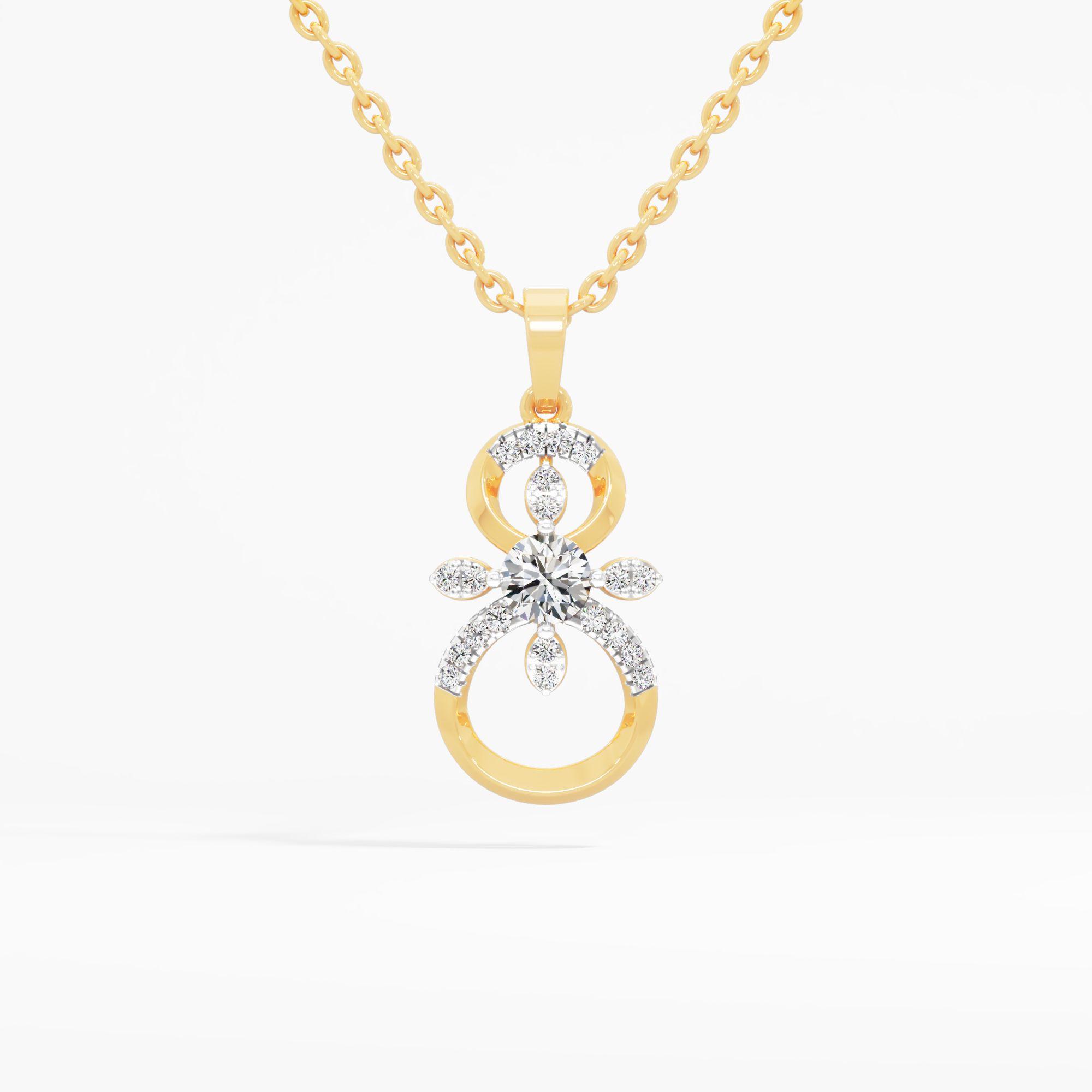Snowman Solitaire Diamond Pendant