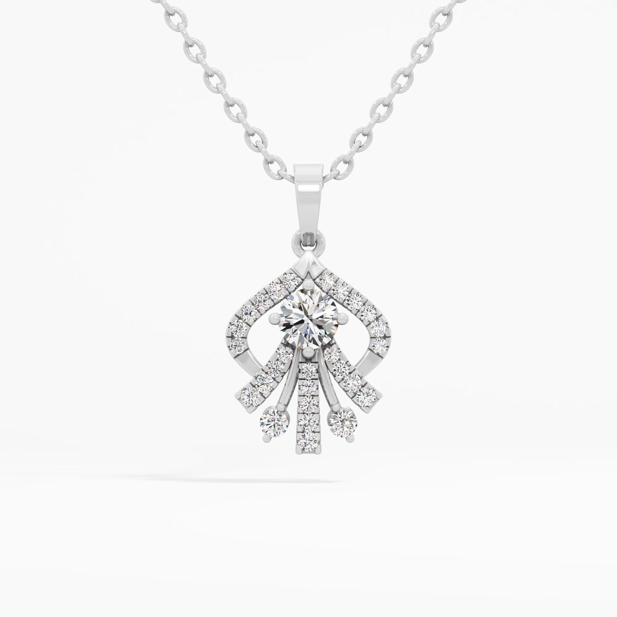 Chandelier Arch Solitaire Pendant