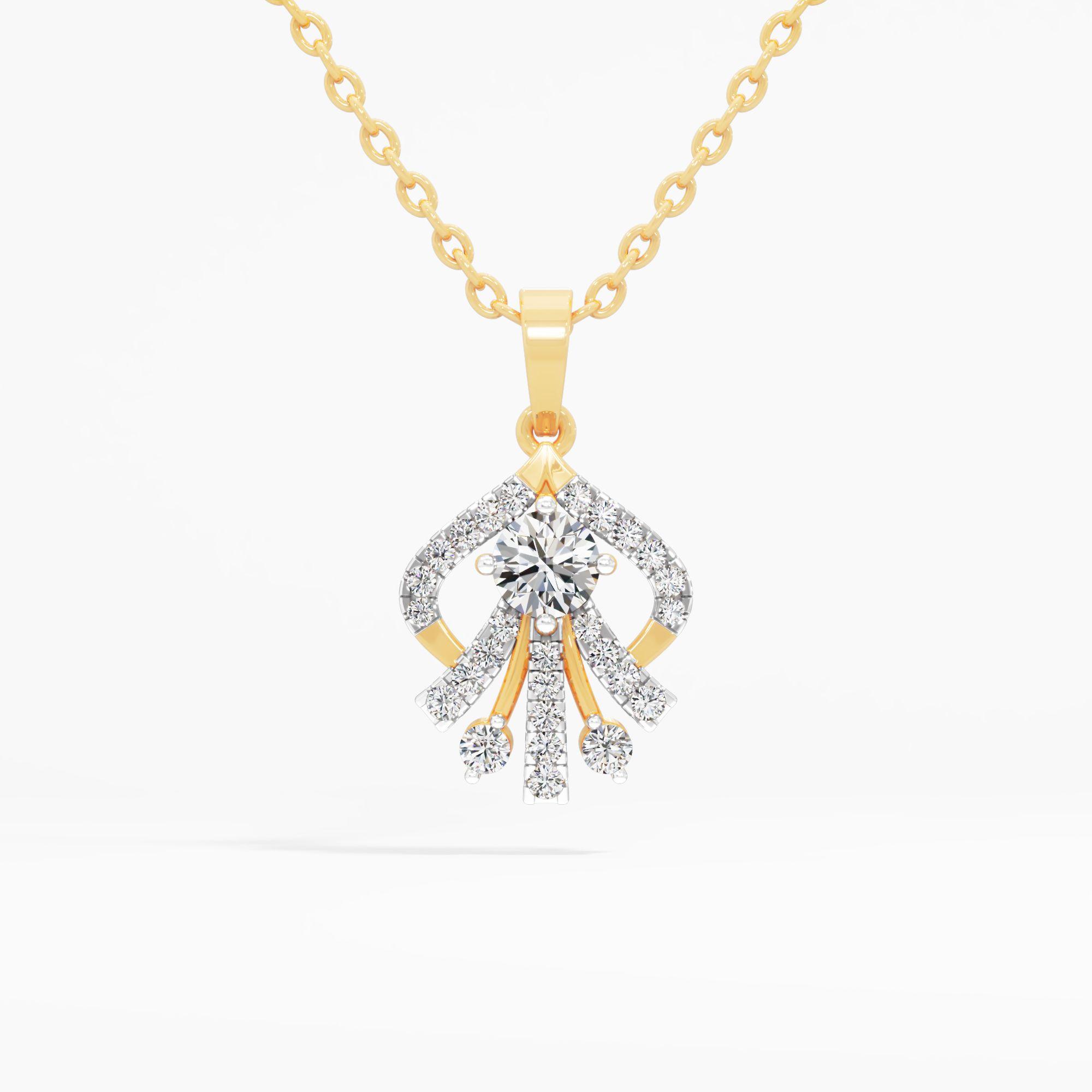 Chandelier Arch Solitaire Pendant