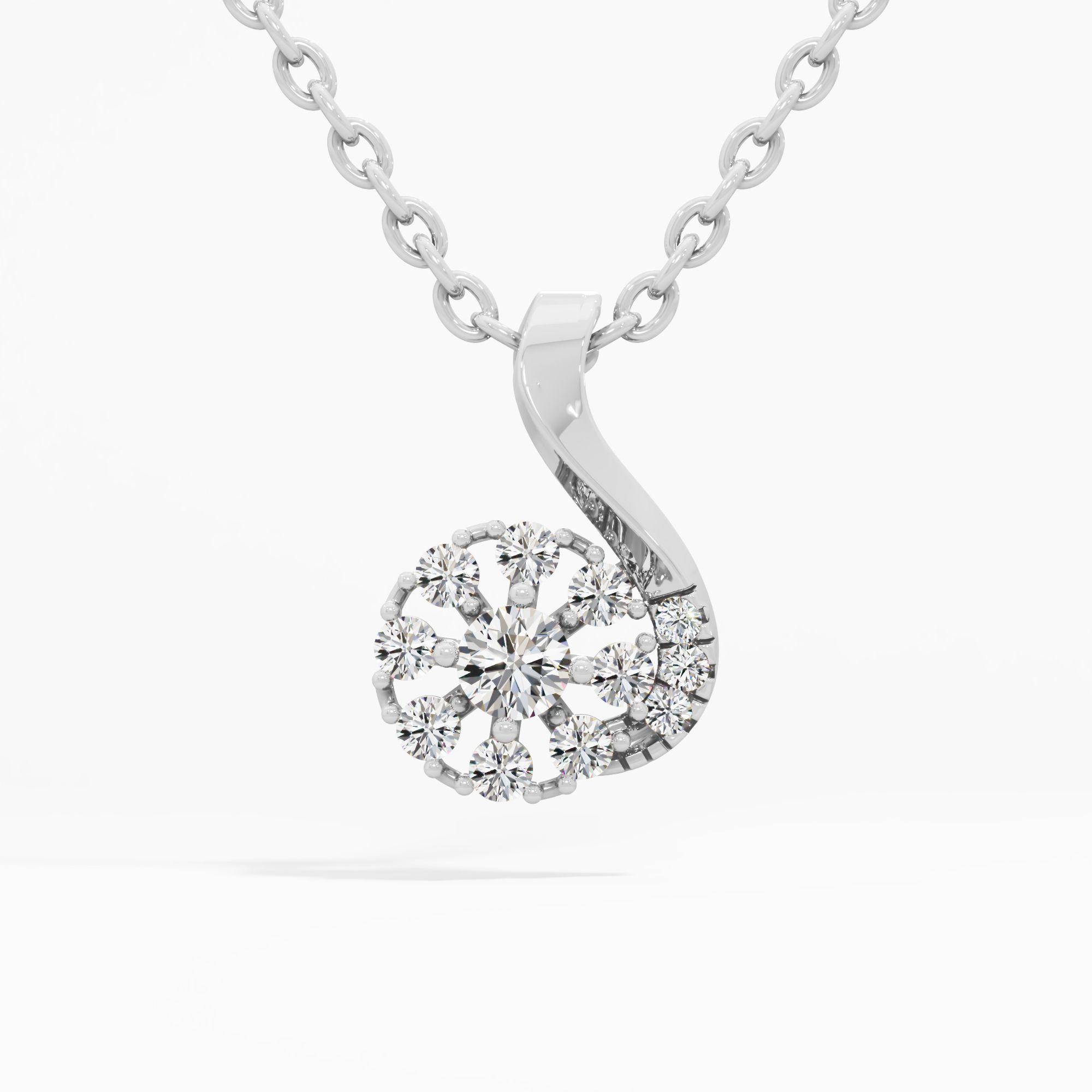 Curved Chakra Solitaire Pendant