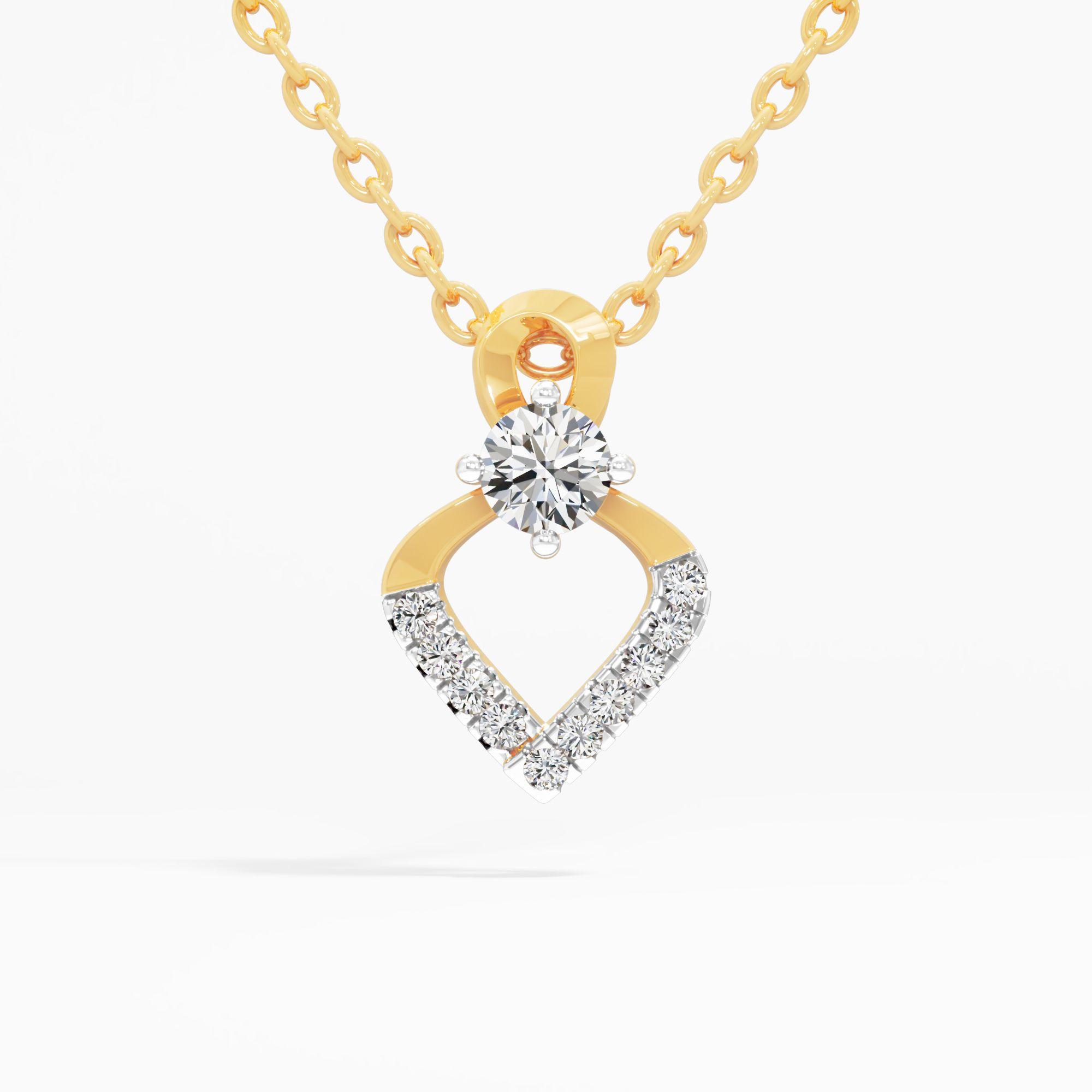 Solitaire Kite Diamond Pendant