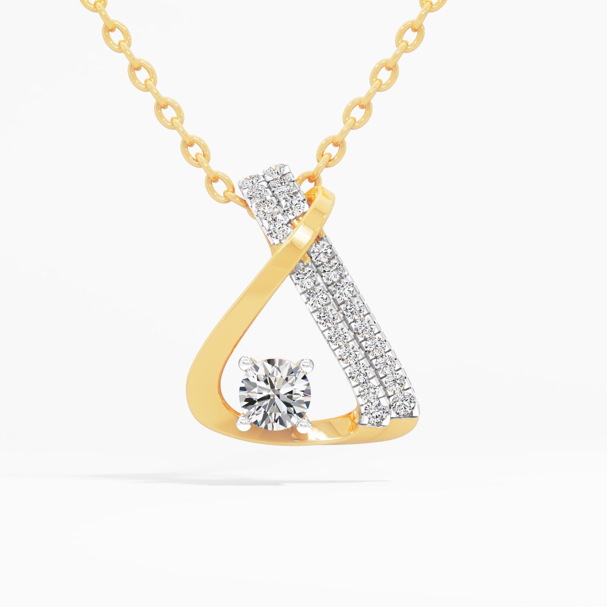 Triangle Solitaire Diamond Pendant