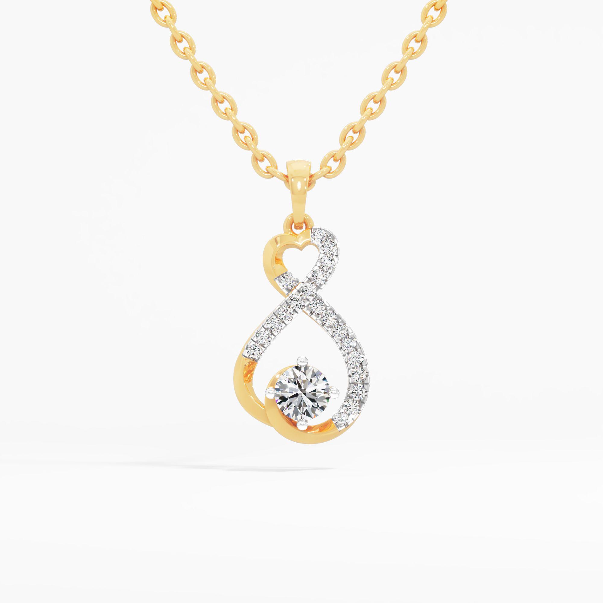 Infinity Love Solitaire Pendant