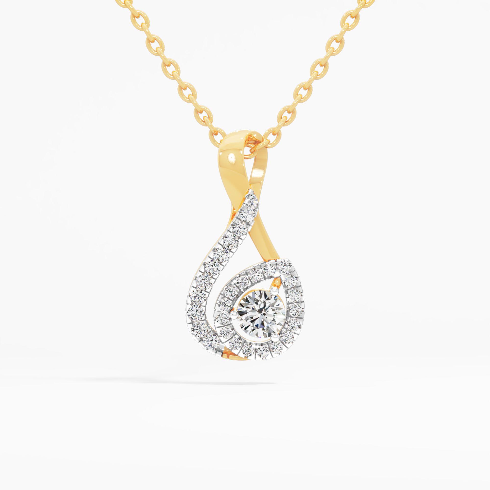 Spiral Grace Solitaire Pendant