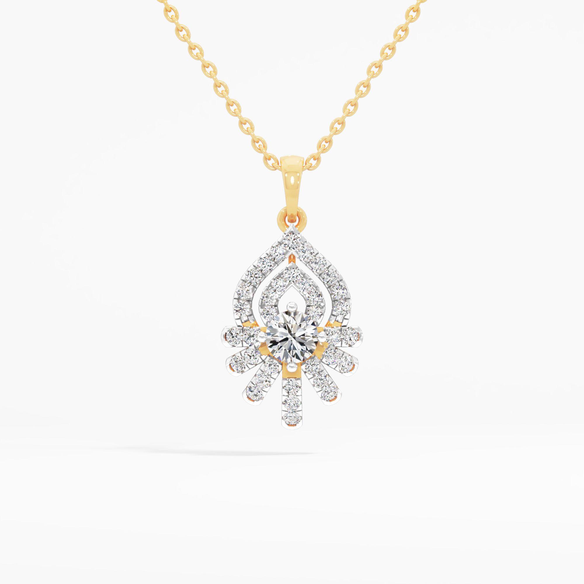 Celestial Burst Solitaire Pendant
