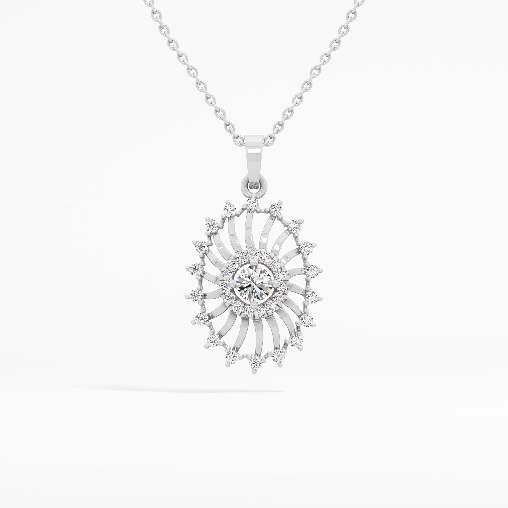 Solaris Starburst Diamond Pendant