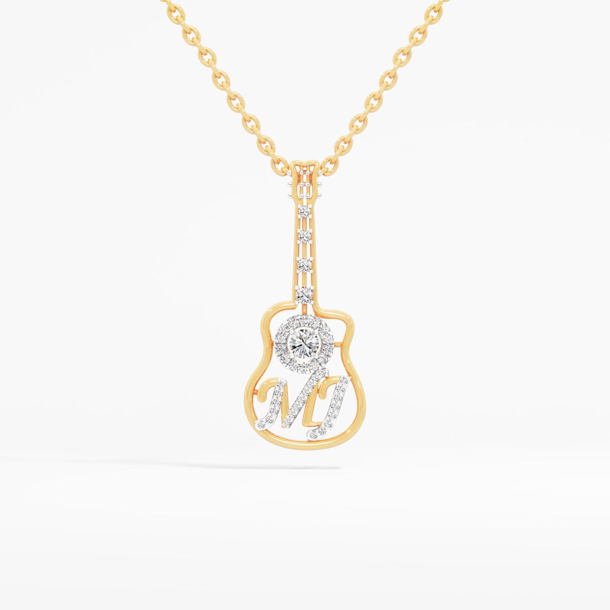 Solitaire Melody Guitar Pendant