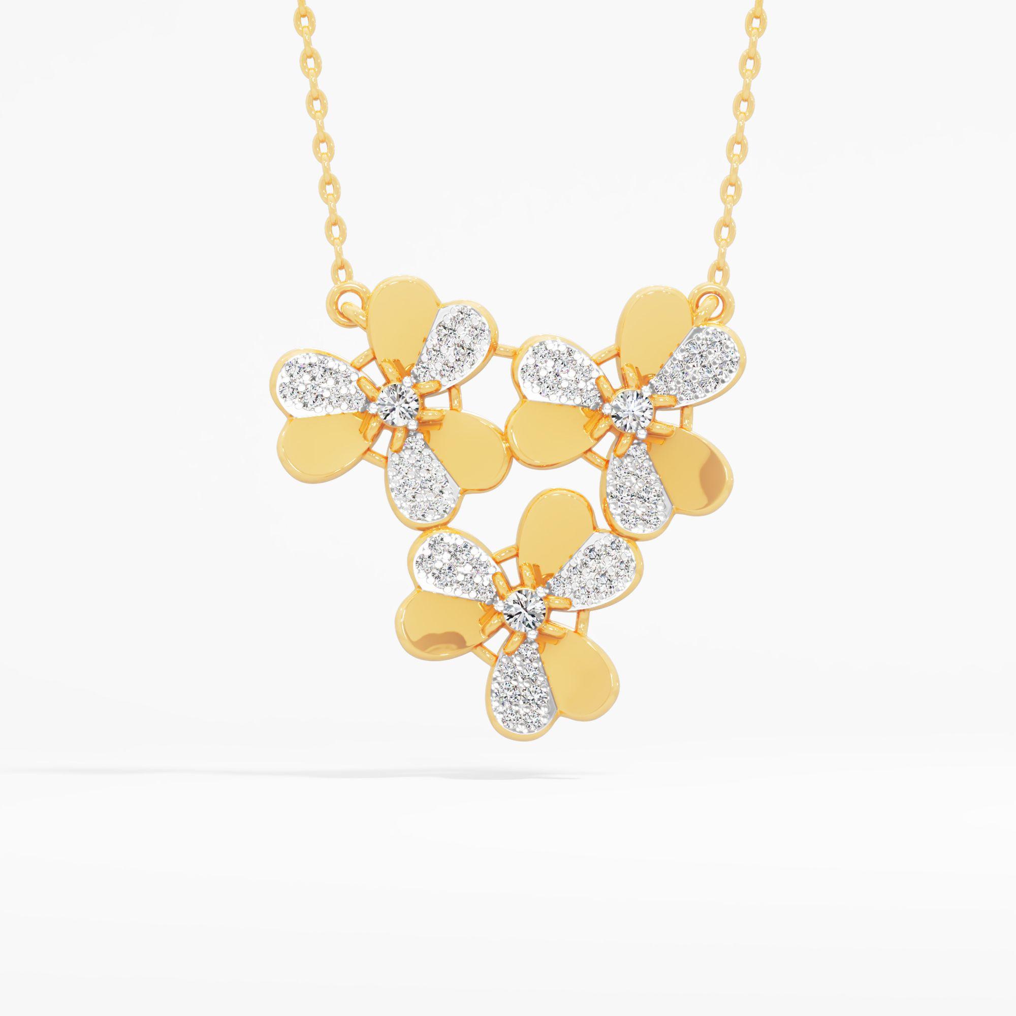 Radiant Bouquet Diamond Pendant
