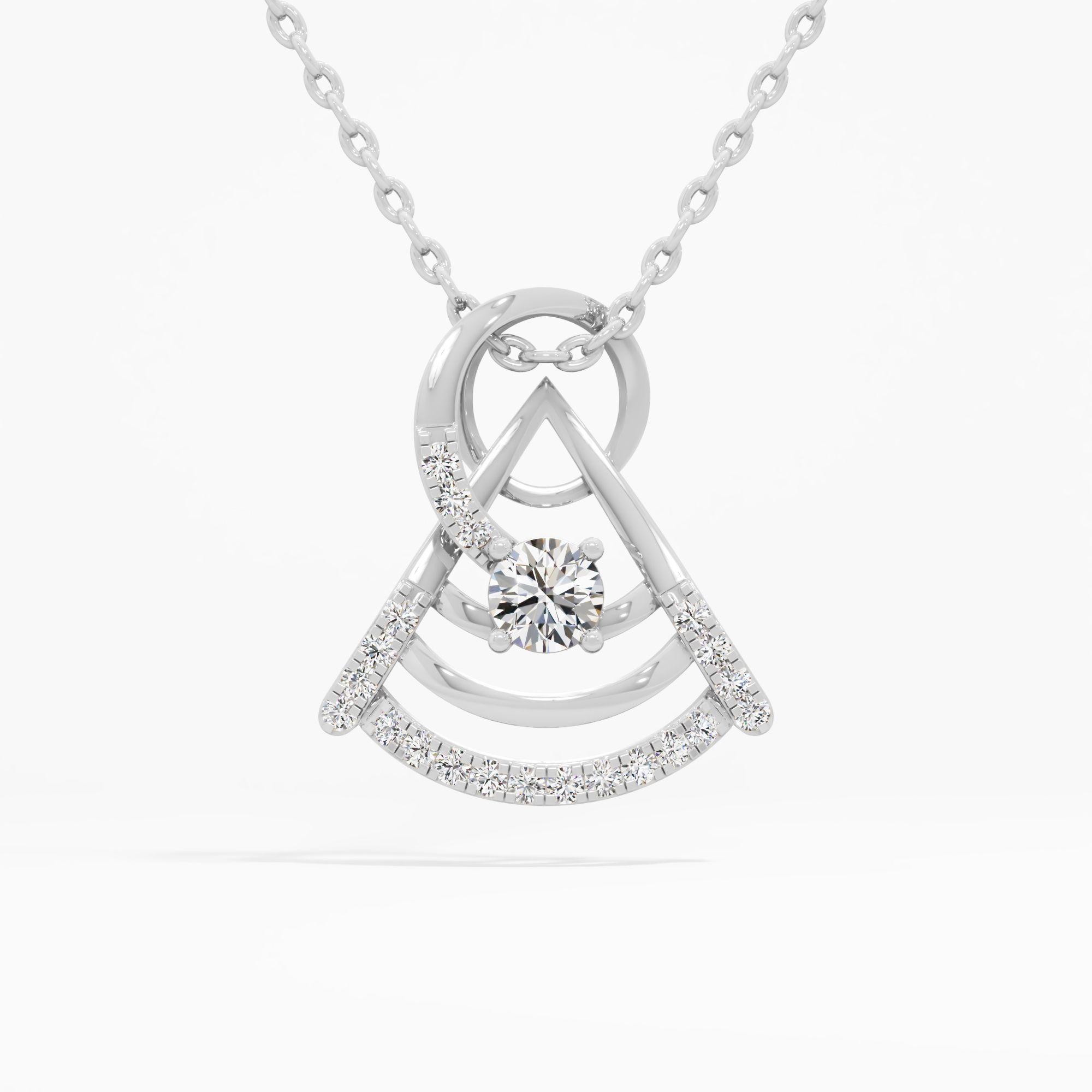 Apex Arc Solitaire Diamond Pendant