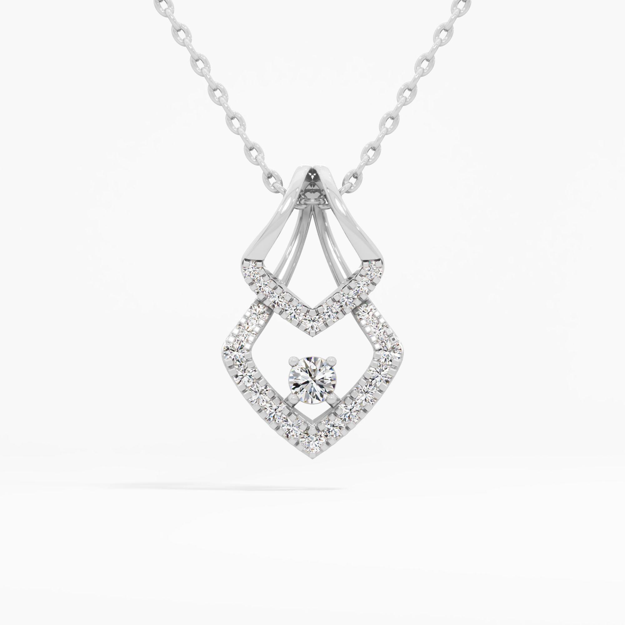The Echo Frame Diamond Pendant