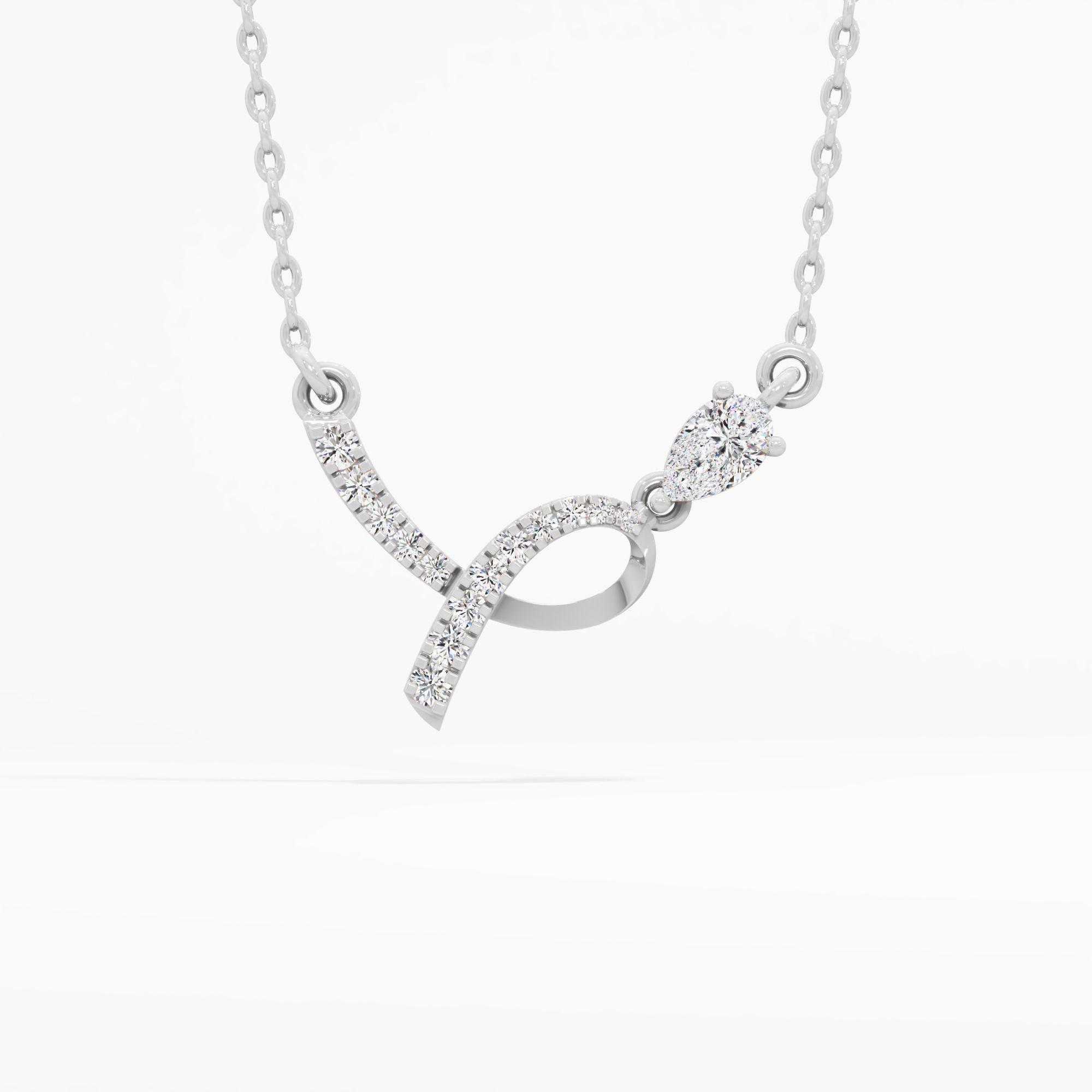 Lumina Curve Pear Diamond Pendant