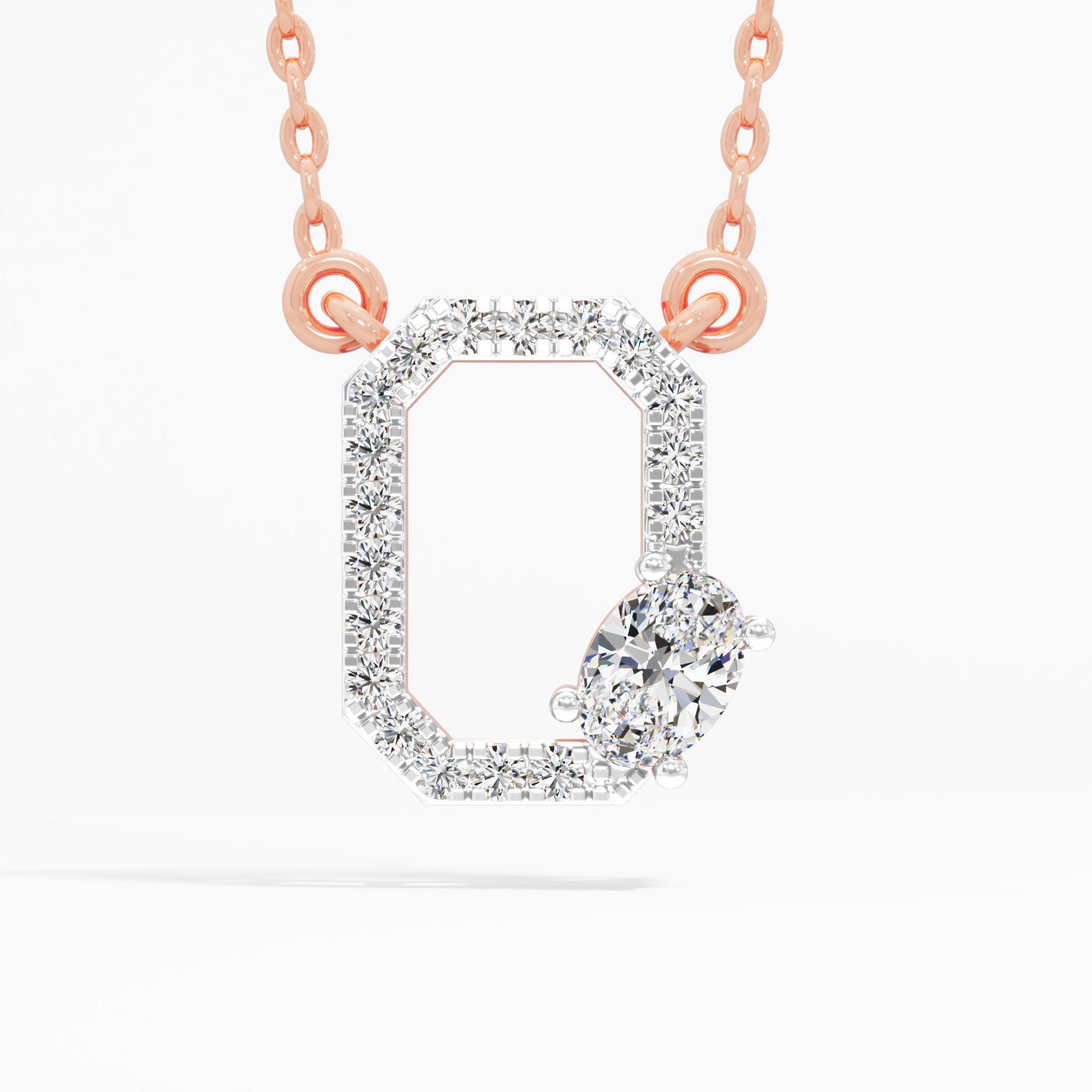 The Portrait Oval Diamond Pendant