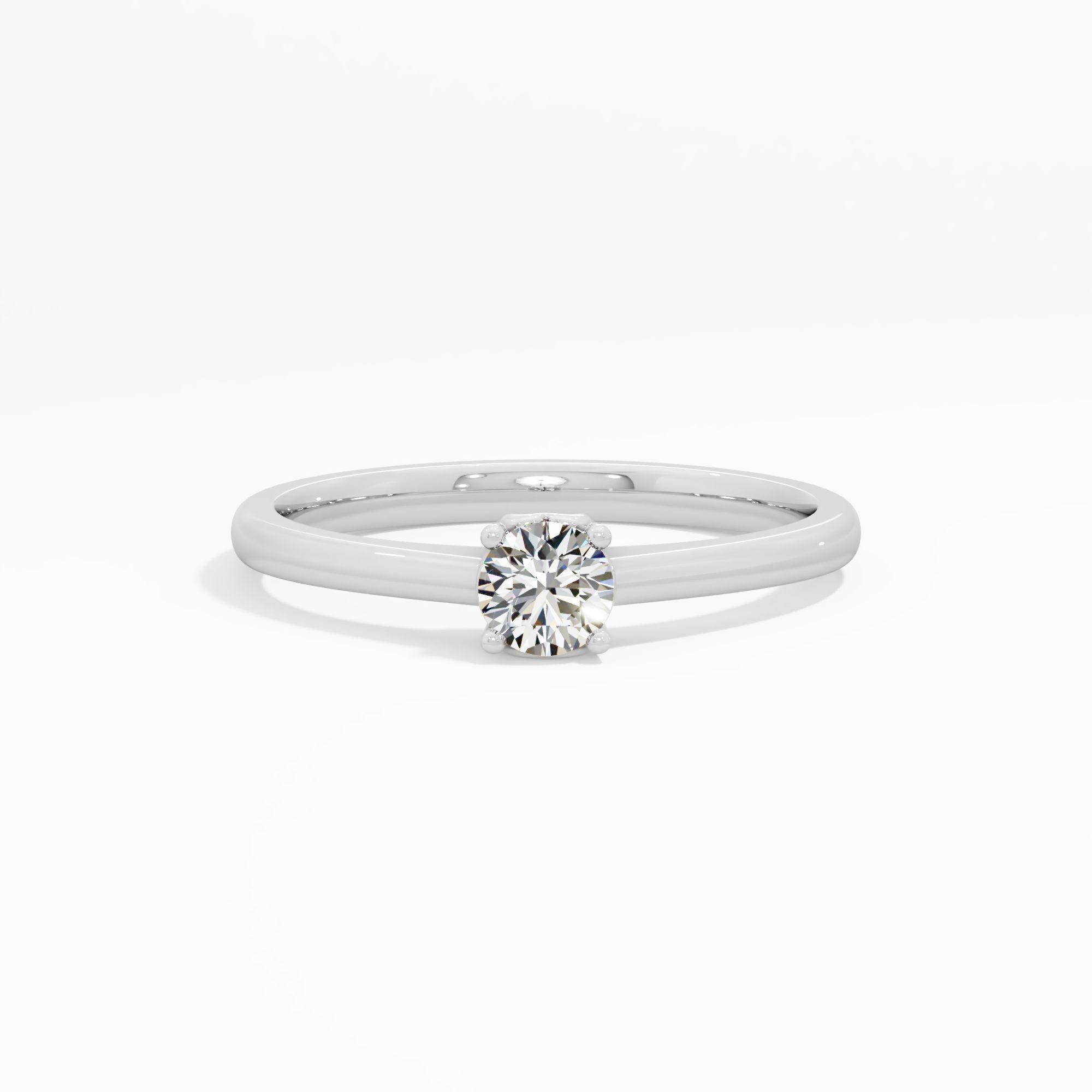 Classic Round Solitaire Engagement Ring