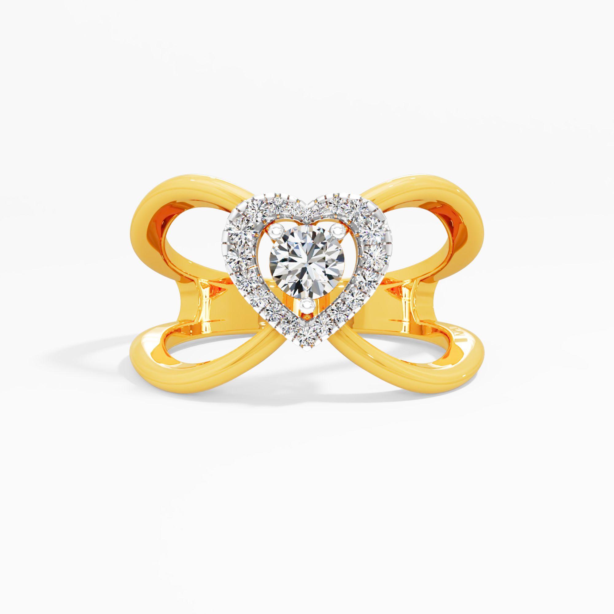 Eternal Heart Solitaire Diamond Ring