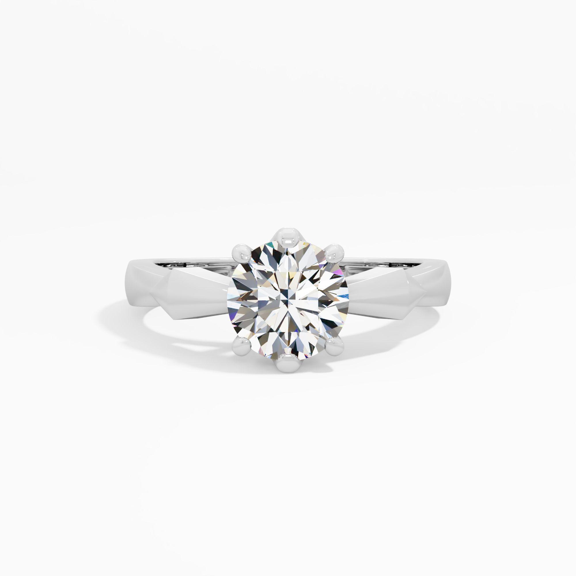 Celestial Peak 2 Tone Solitaire Ring